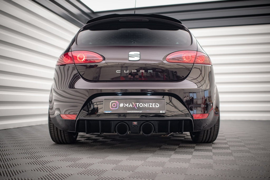 Prelungire difuzor bara spate Seat Leon 2 1P 1P1 Cupra FR Facelift 2009-2012 v3 - Maxton Design