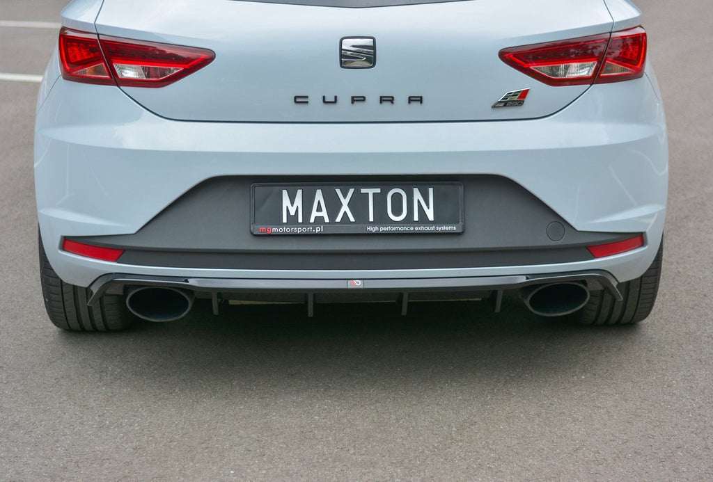 Prelungire difuzor bara spate Seat Leon Mk3 Cupra 2014-2016 v12 - Maxton Design