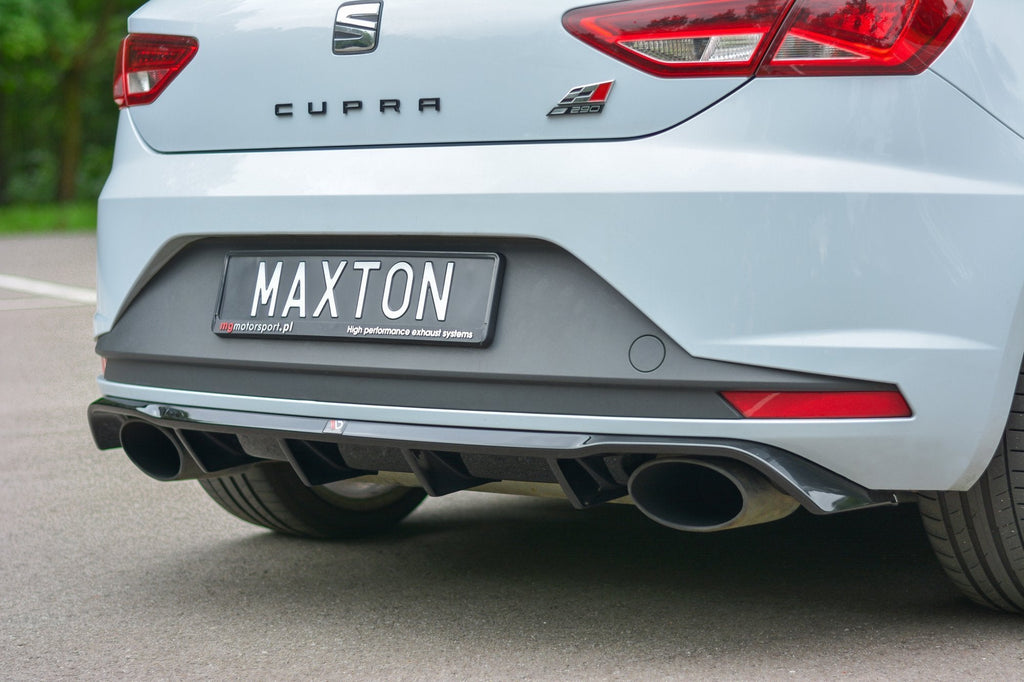 Prelungire difuzor bara spate Seat Leon Mk3 Cupra 2014-2016 v12 - Maxton Design