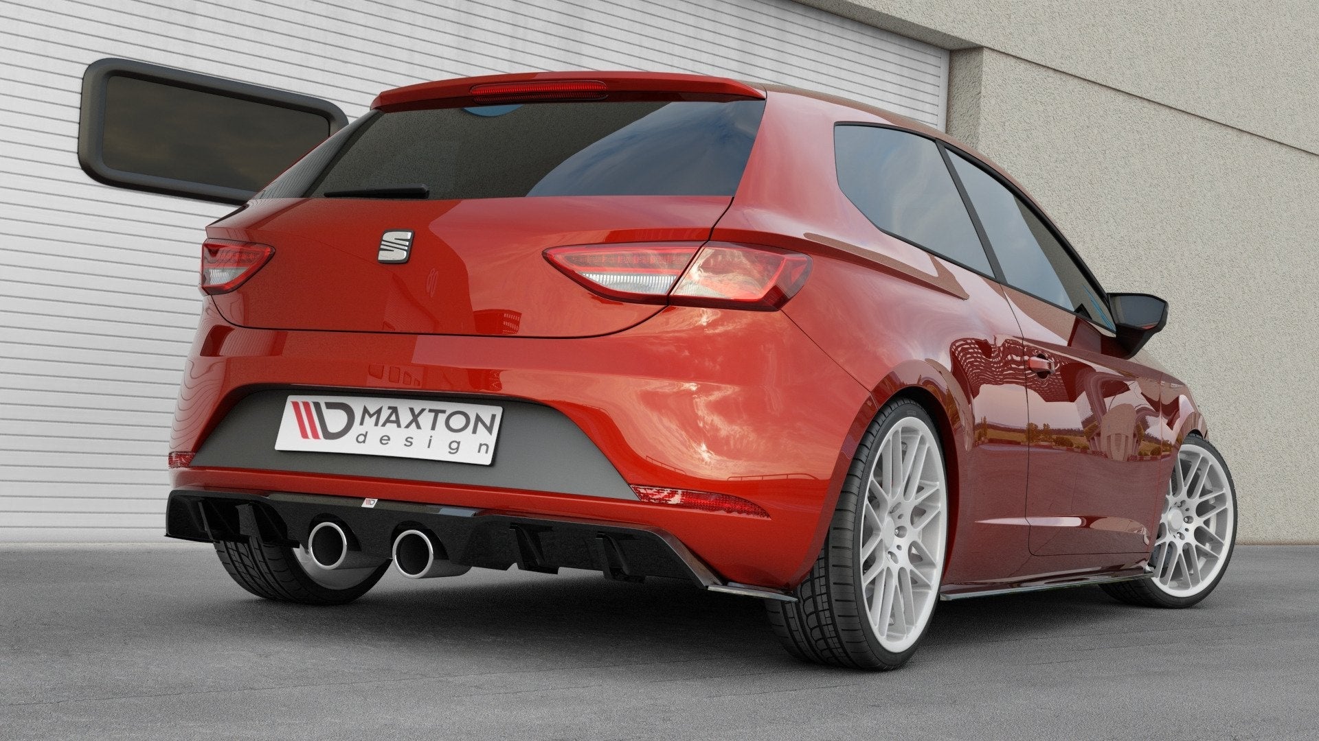 Prelungire difuzor bara spate Seat Leon Mk3 Cupra Facelift 2017- v8 - Maxton Design