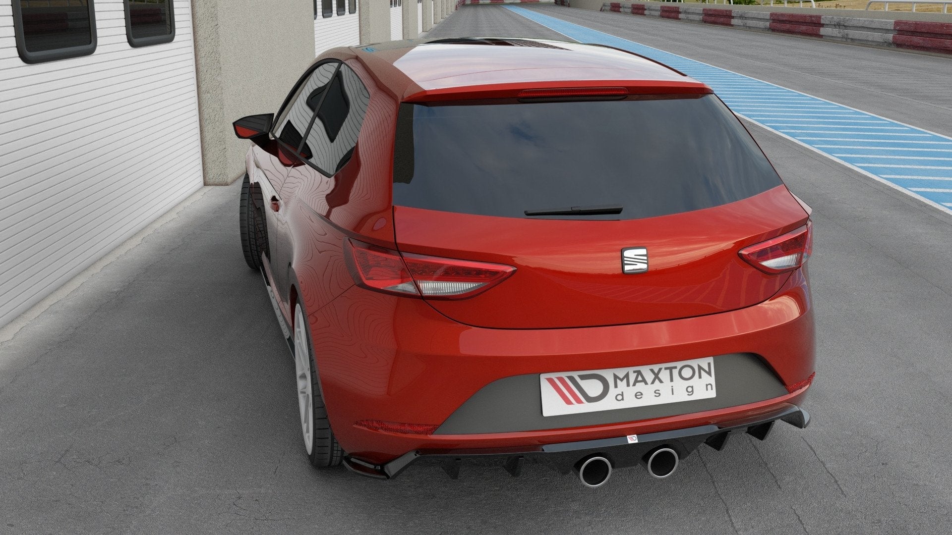 Prelungire difuzor bara spate Seat Leon Mk3 Cupra Facelift 2017- v8 - Maxton Design
