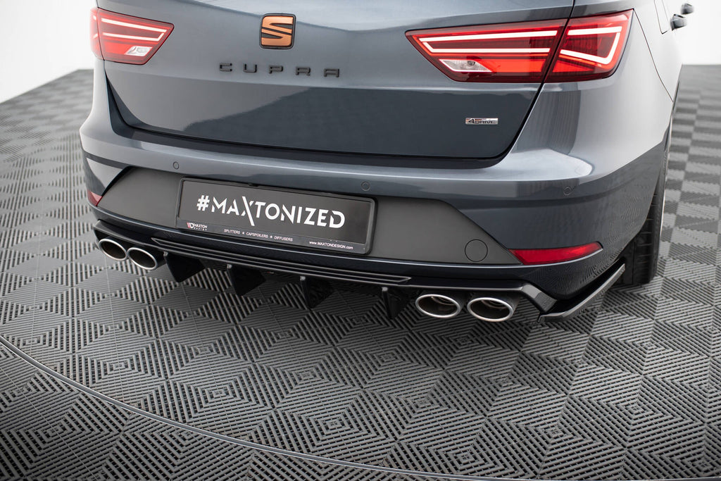 Prelungire difuzor bara spate Seat Leon Cupra ST Mk3 Facelift 2017-2019 v14 - Maxton Design