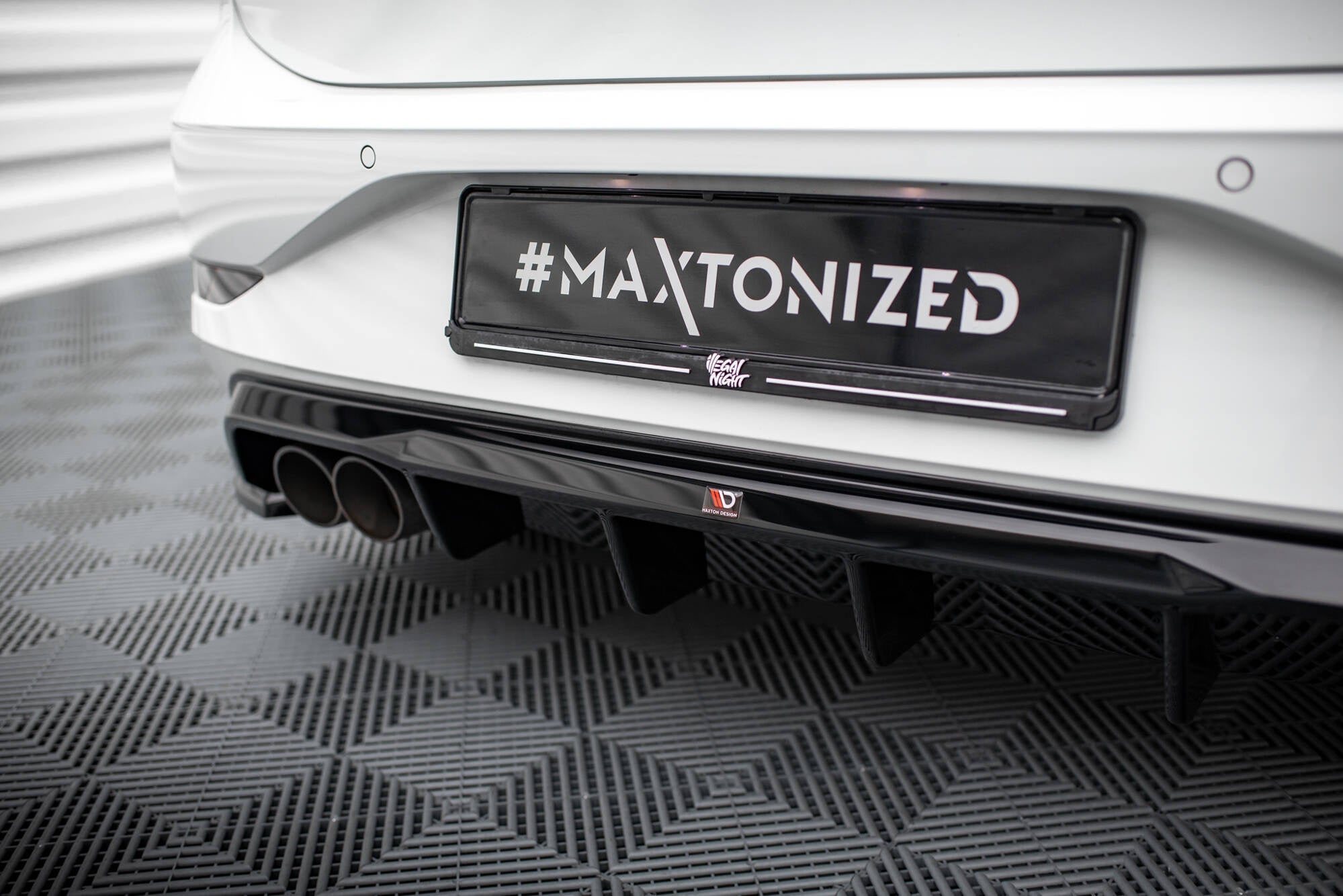 Prelungire difuzor bara spate Volkswagen Polo GTI Mk6 Facelift 2021- v12 - Maxton Design
