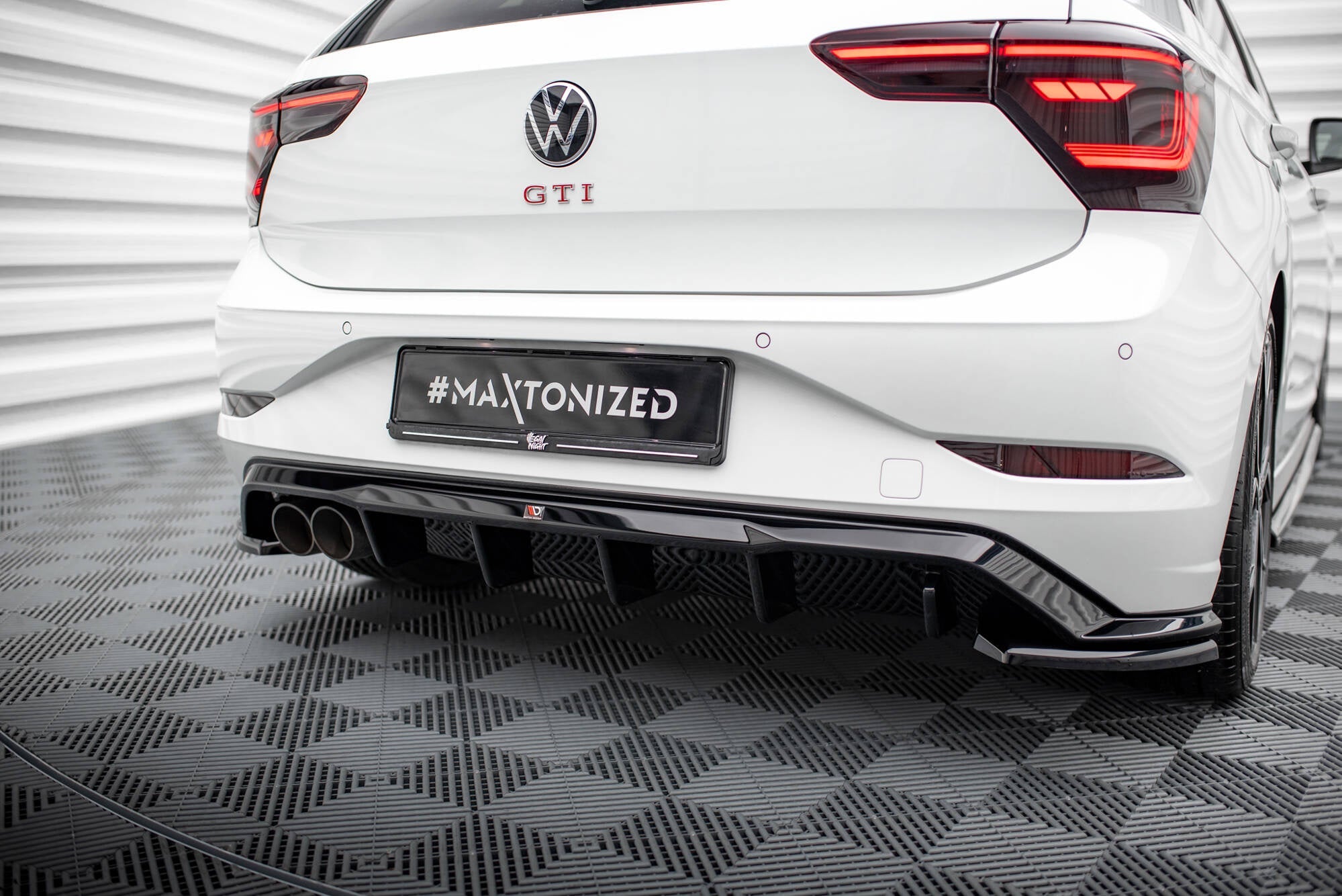 Prelungire difuzor bara spate Volkswagen Polo GTI Mk6 Facelift 2021- v12 - Maxton Design
