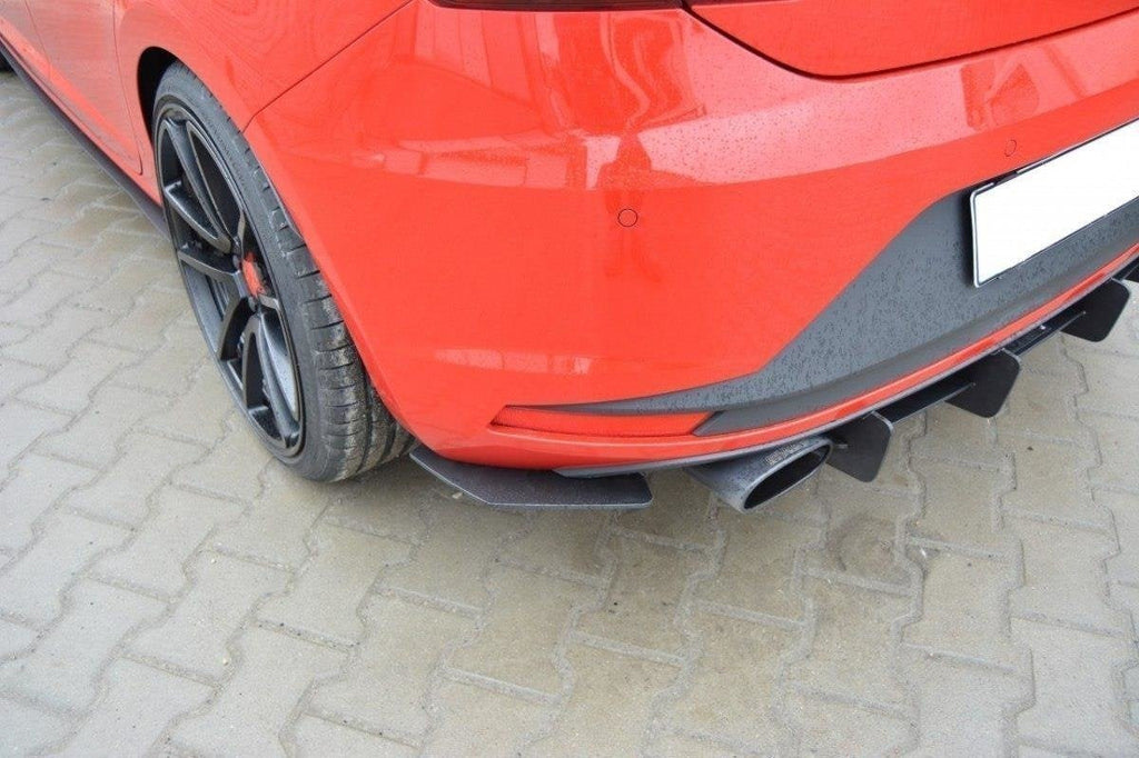 Prelungire difuzor si splittere bara spate Seat Leon Mk3 Cupra 2012-2016 v19 - Maxton Design