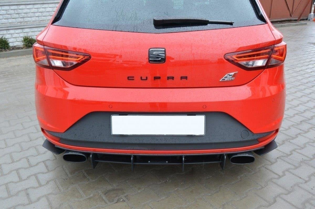 Prelungire difuzor si splittere bara spate Seat Leon Mk3 Cupra 2012-2016 v19 - Maxton Design