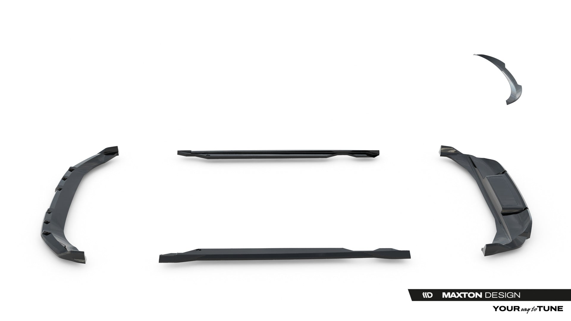 Pachet Set Splitter Exterior Prelungiri Body kit tuning Audi Q6 e-tron Standard / S-Line / SQ6 e-tron SUV Mk1 2023- v1 - Maxton Design