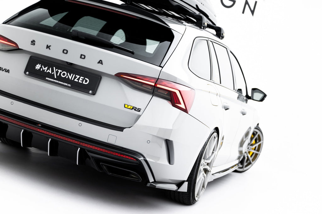 Pachet Set Splitter Exterior Prelungiri Body kit tuning Skoda Octavia RS Combi Mk4 2020-2024 v7 - Maxton Design