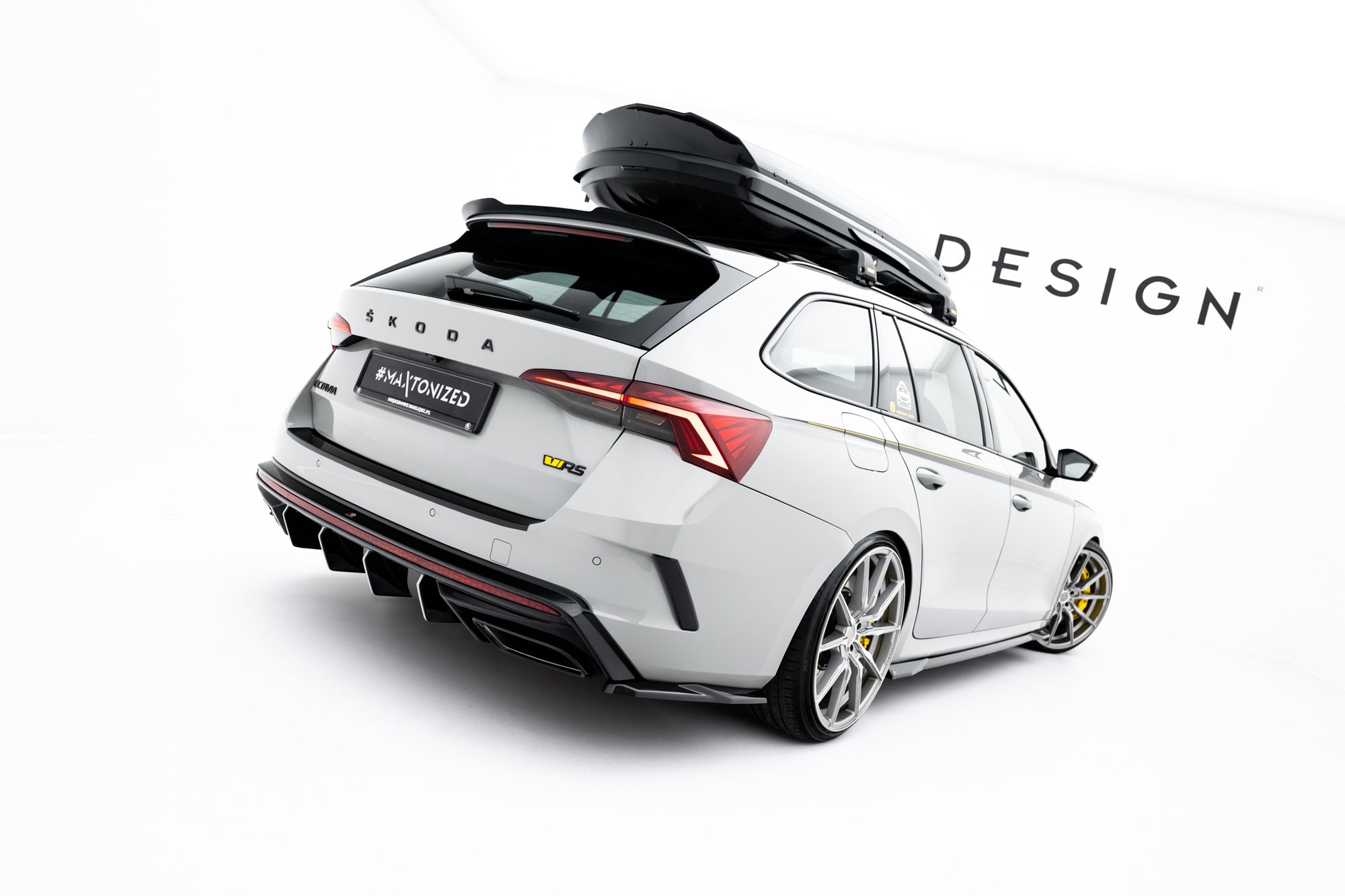 Pachet Set Splitter Exterior Prelungiri Body kit tuning Skoda Octavia RS Combi Mk4 2020-2024 v7 - Maxton Design