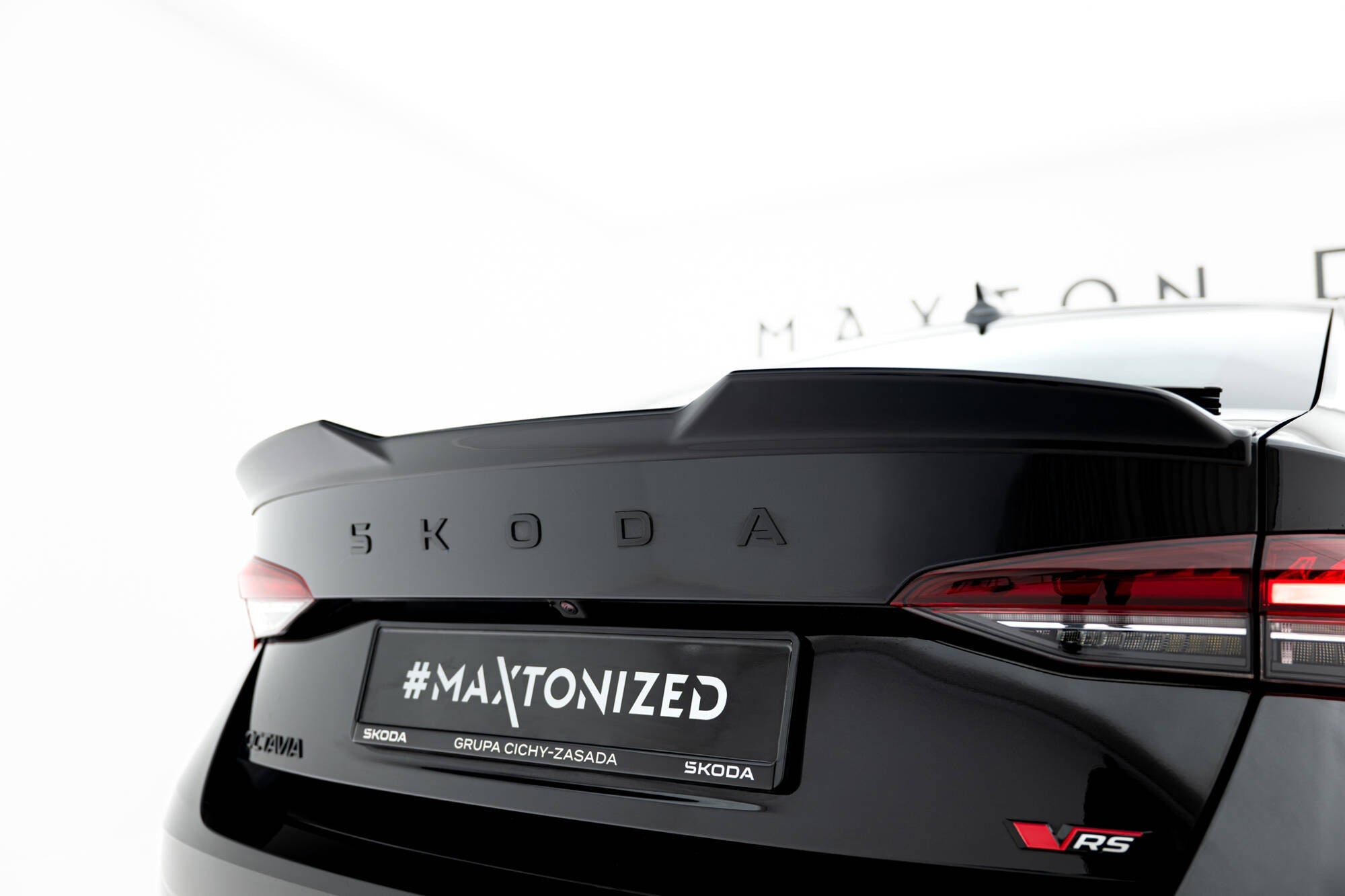 Eleron spoiler cap Skoda Octavia RS / Sportline / Standard Liftback MK4 / Mk4 Facelift 2019- v4 - Maxton Design