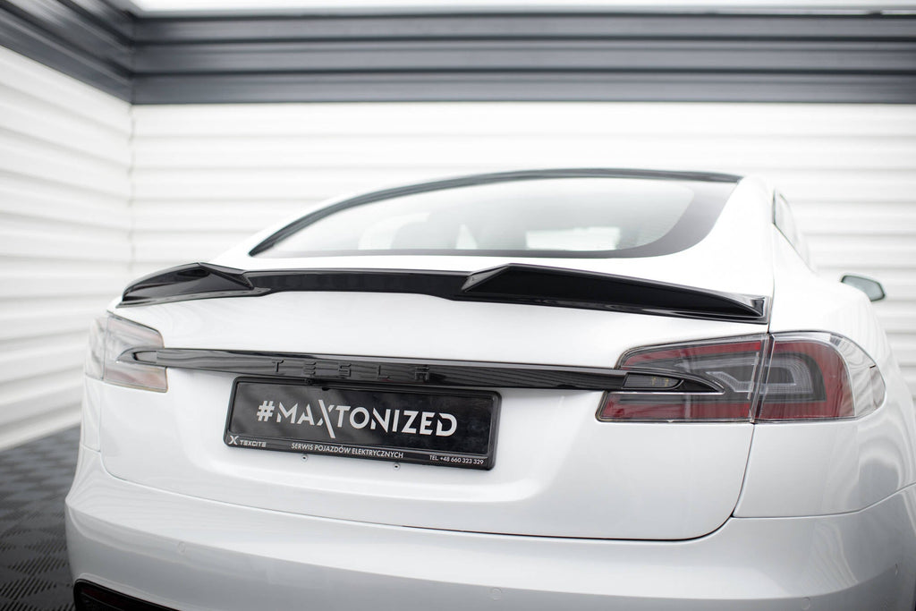 Eleron spoiler cap Tesla Model S Plaid Mk1 Facelift 2021- v1 - Maxton Design