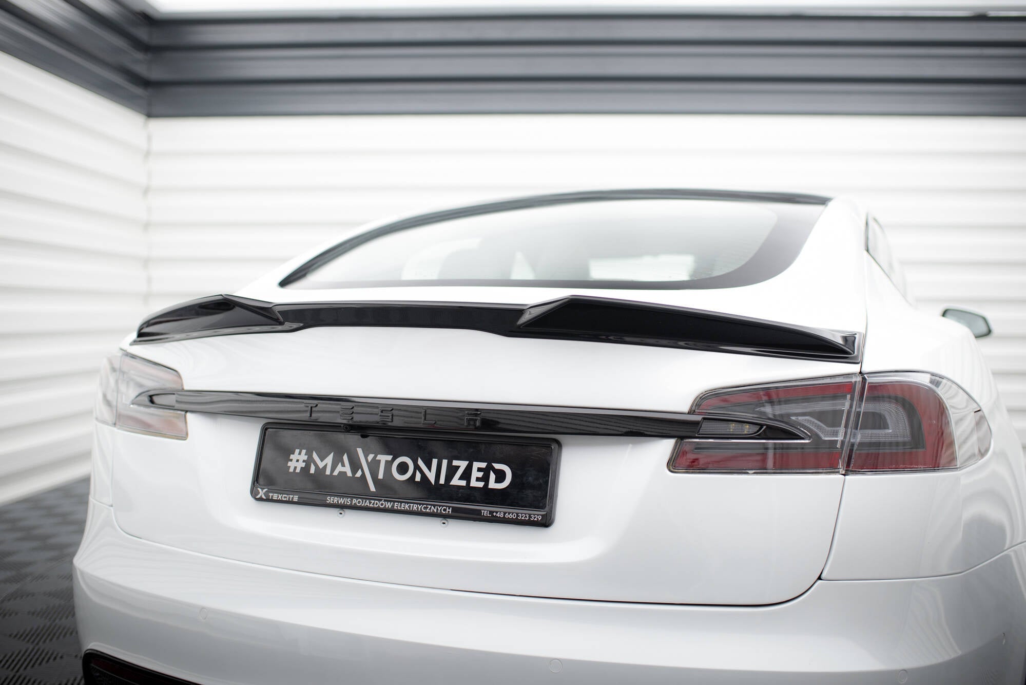 Eleron spoiler cap Tesla Model S Plaid Mk1 Facelift 2021- v1 - Maxton Design