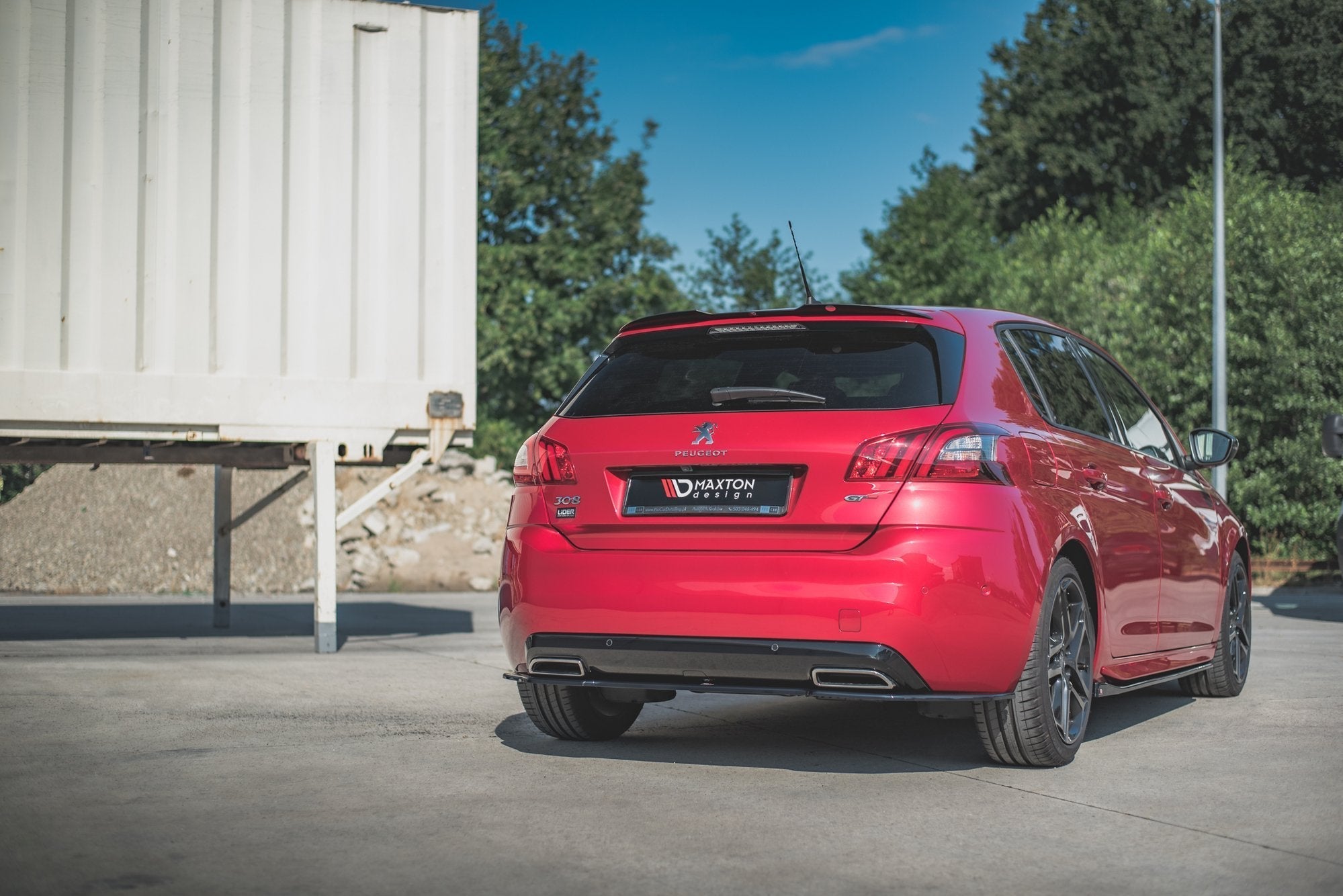 Eleron spoiler cap Peugeot 308 GT Mk2 Facelift 2017 – v5 - Maxton Design