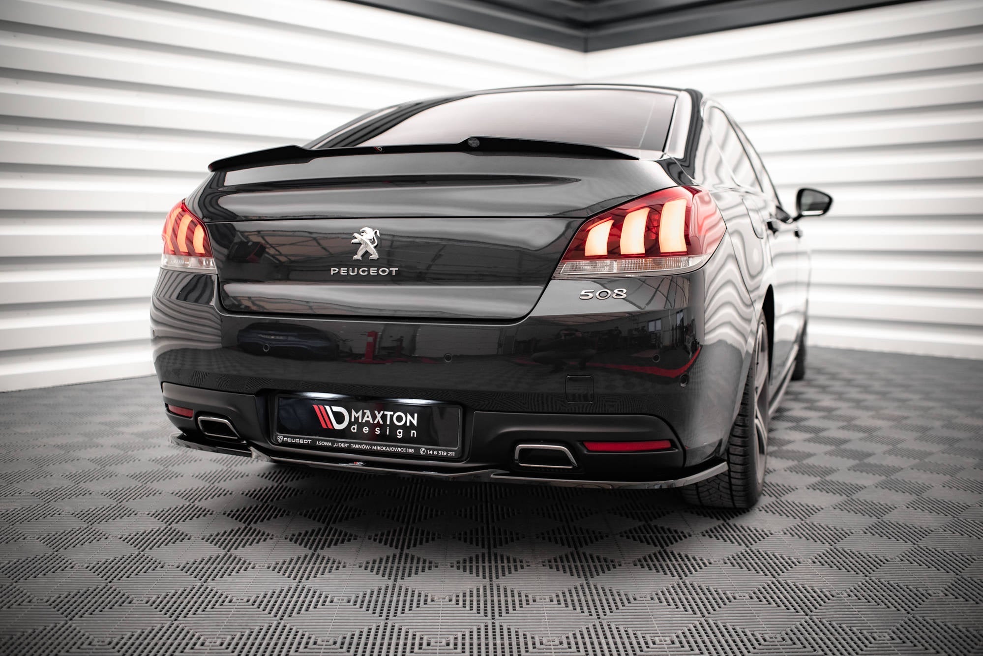 Eleron spoiler cap Peugeot 508 GT Mk1 Facelift 2014-2018 v1 - Maxton Design