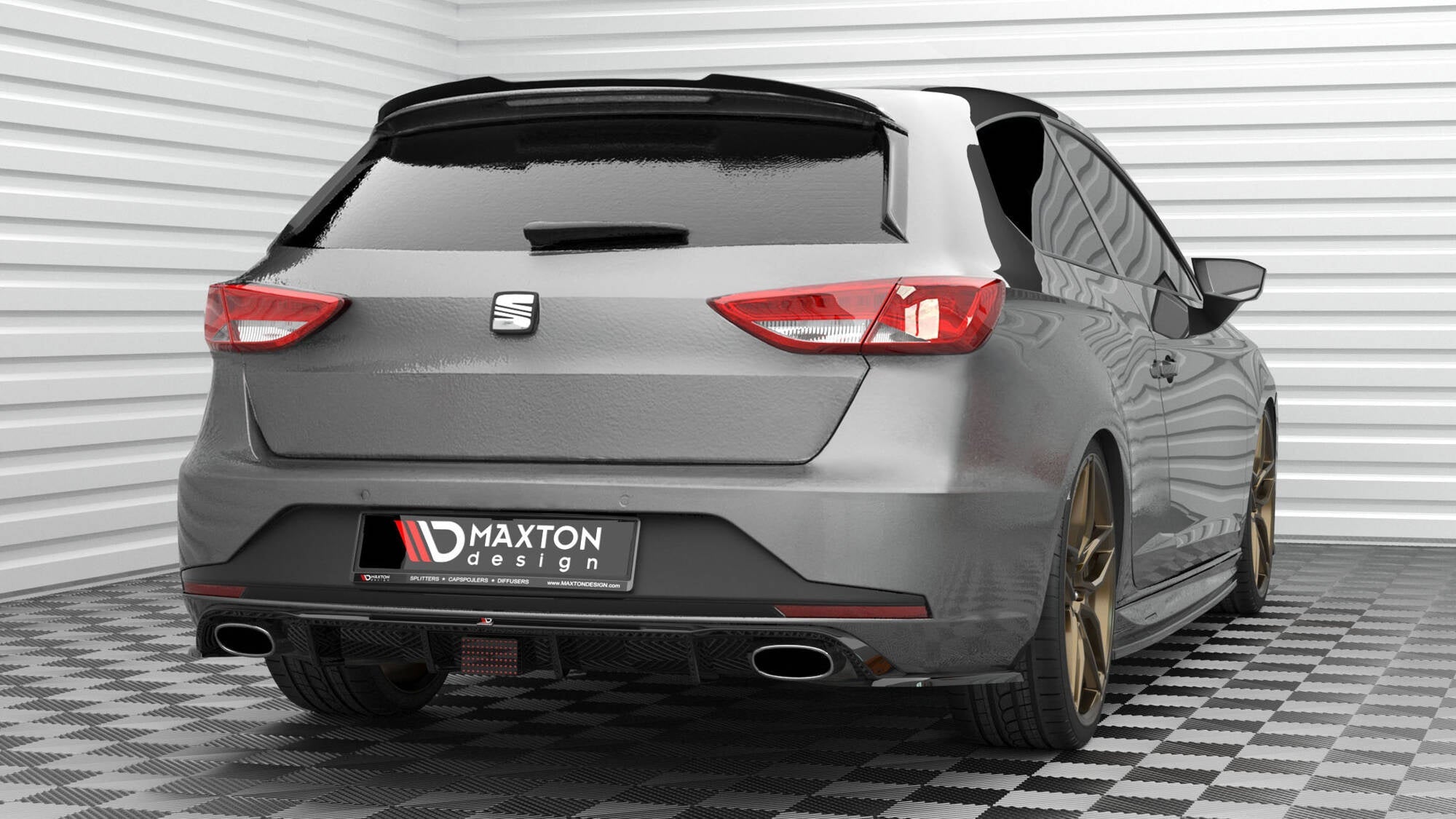 Eleron spoiler cap Seat Leon Cupra Sportstourer Mk3 Facelift 2016-2020 v6 - Maxton Design
