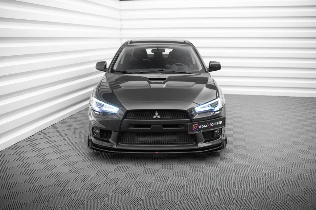 Prelungire splitter bara fata si flapsuri Mitsubishi Lancer EVO X 2007-2015 v7 - Maxton Design