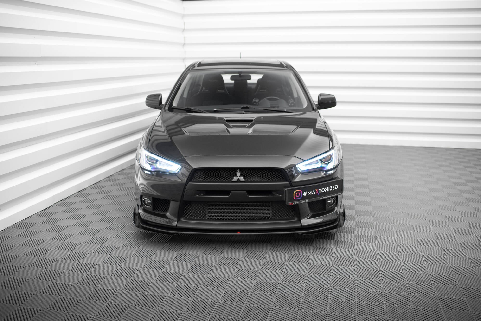 Prelungire splitter bara fata si flapsuri Mitsubishi Lancer EVO X 2007-2015 v7 - Maxton Design