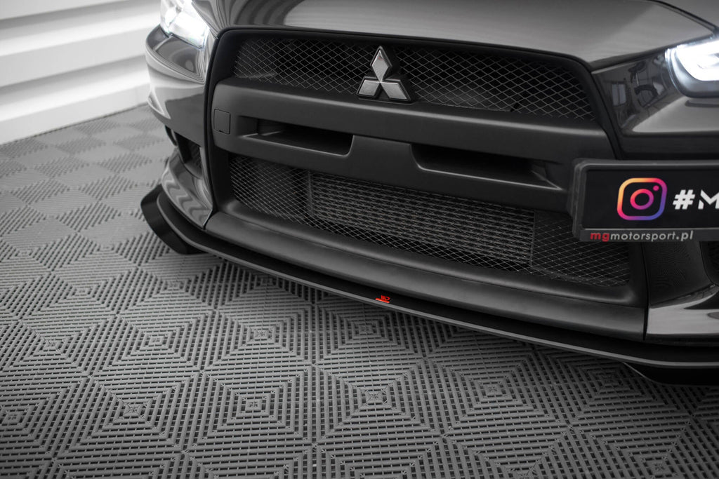 Prelungire splitter bara fata si flapsuri Mitsubishi Lancer EVO X 2007-2015 v7 - Maxton Design