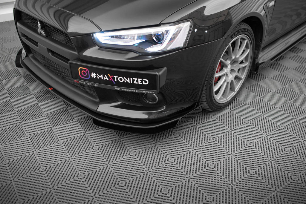 Prelungire splitter bara fata si flapsuri Mitsubishi Lancer EVO X 2007-2015 v7 - Maxton Design