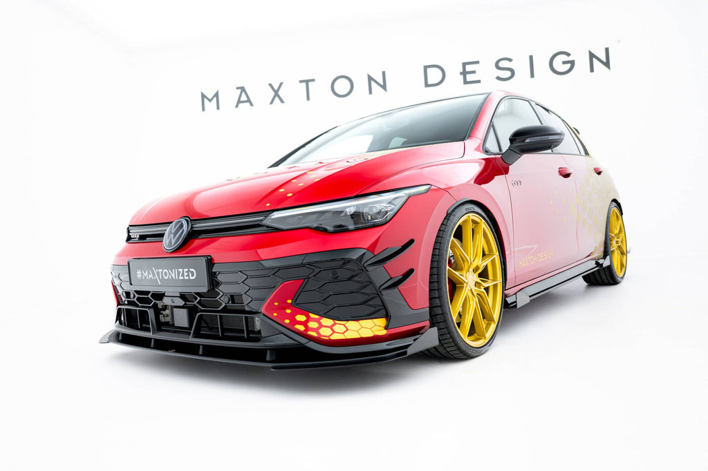Prelungire splitter bara fata si flapsuri Volkswagen Golf GTI Clubsport Mk8 Facelift 2024- v45 - Maxton Design