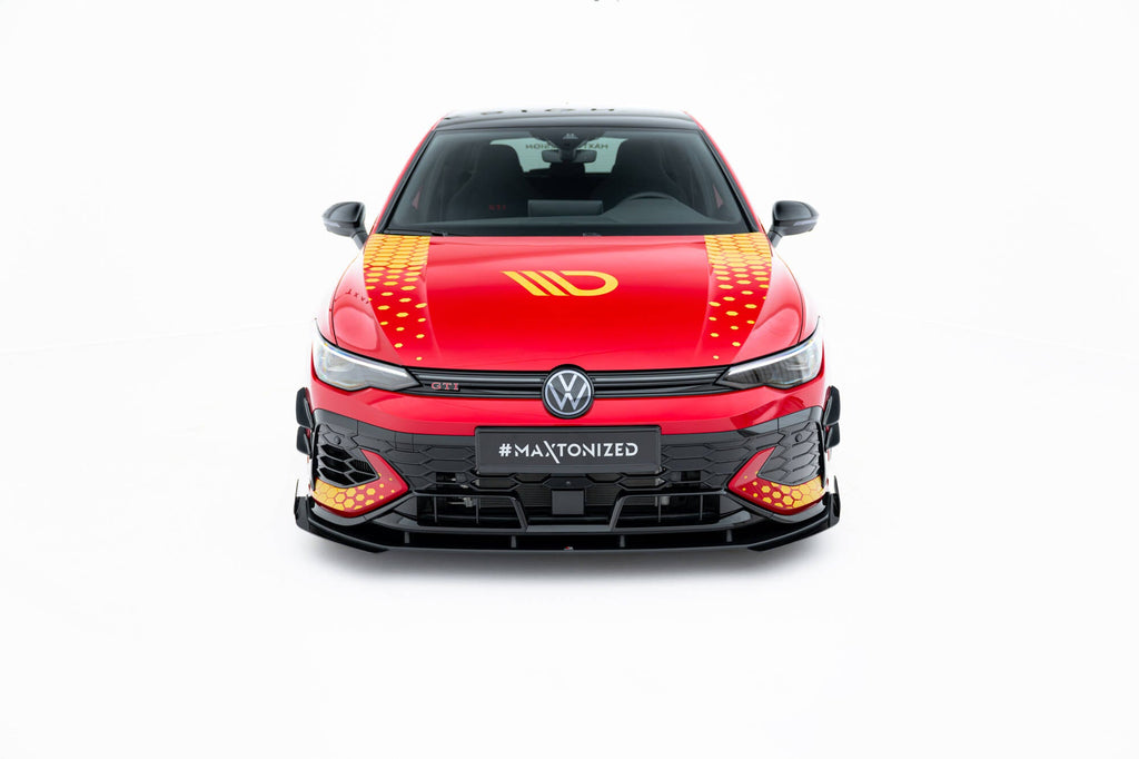 Prelungire splitter bara fata si flapsuri Volkswagen Golf GTI Clubsport Mk8 Facelift 2024- v45 - Maxton Design