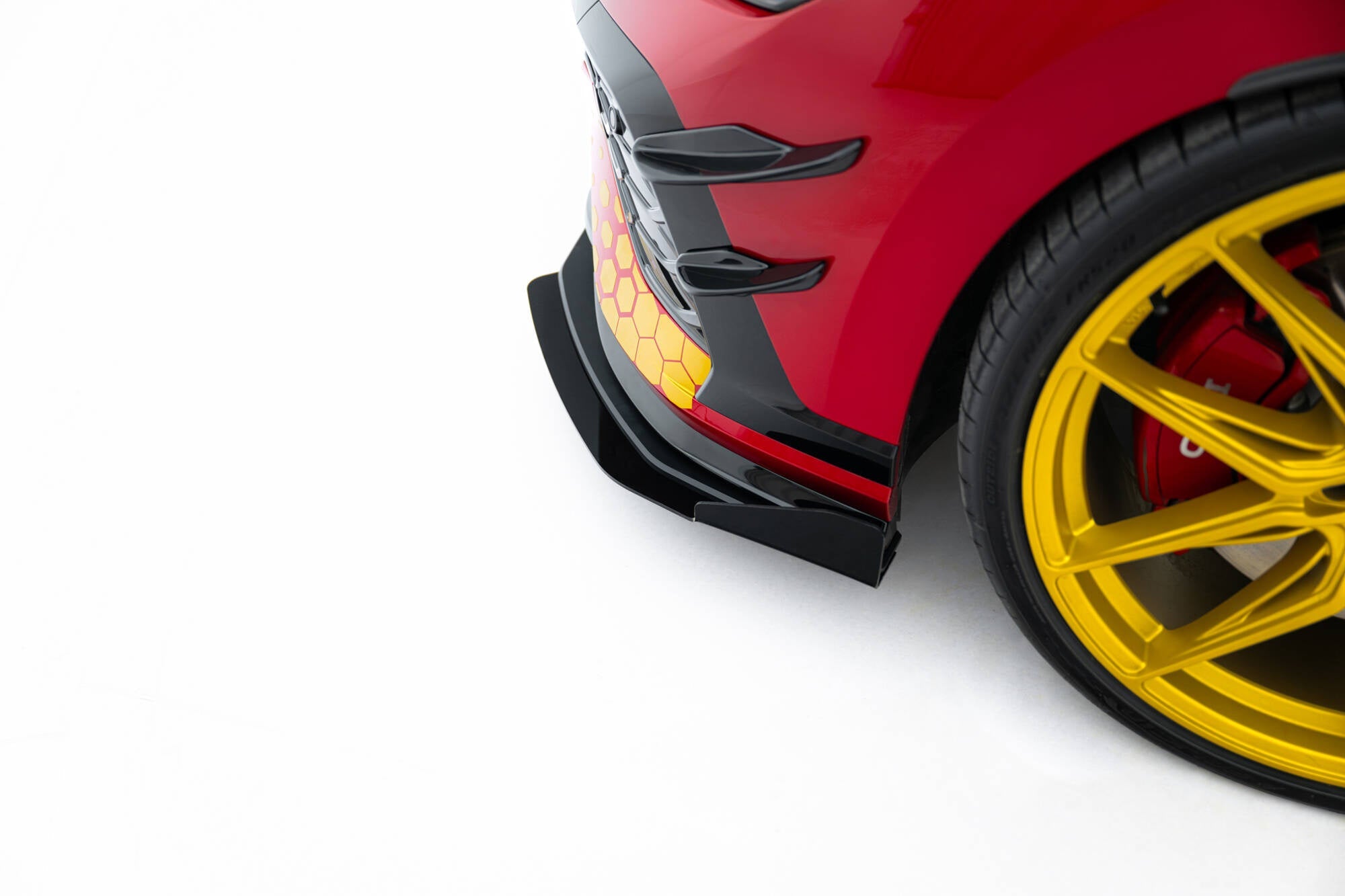 Prelungire splitter bara fata si flapsuri Volkswagen Golf GTI Clubsport Mk8 Facelift 2024- v45 - Maxton Design