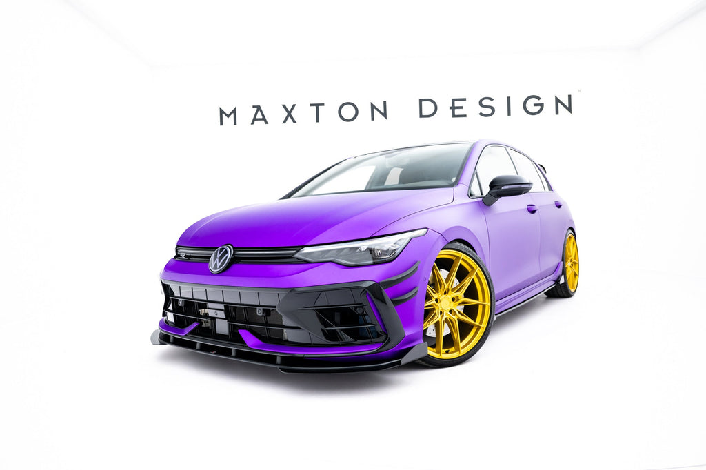 Prelungire splitter bara fata si flaspuri Volkswagen Golf R Mk8 Facelift 2024- v52 - Maxton Design