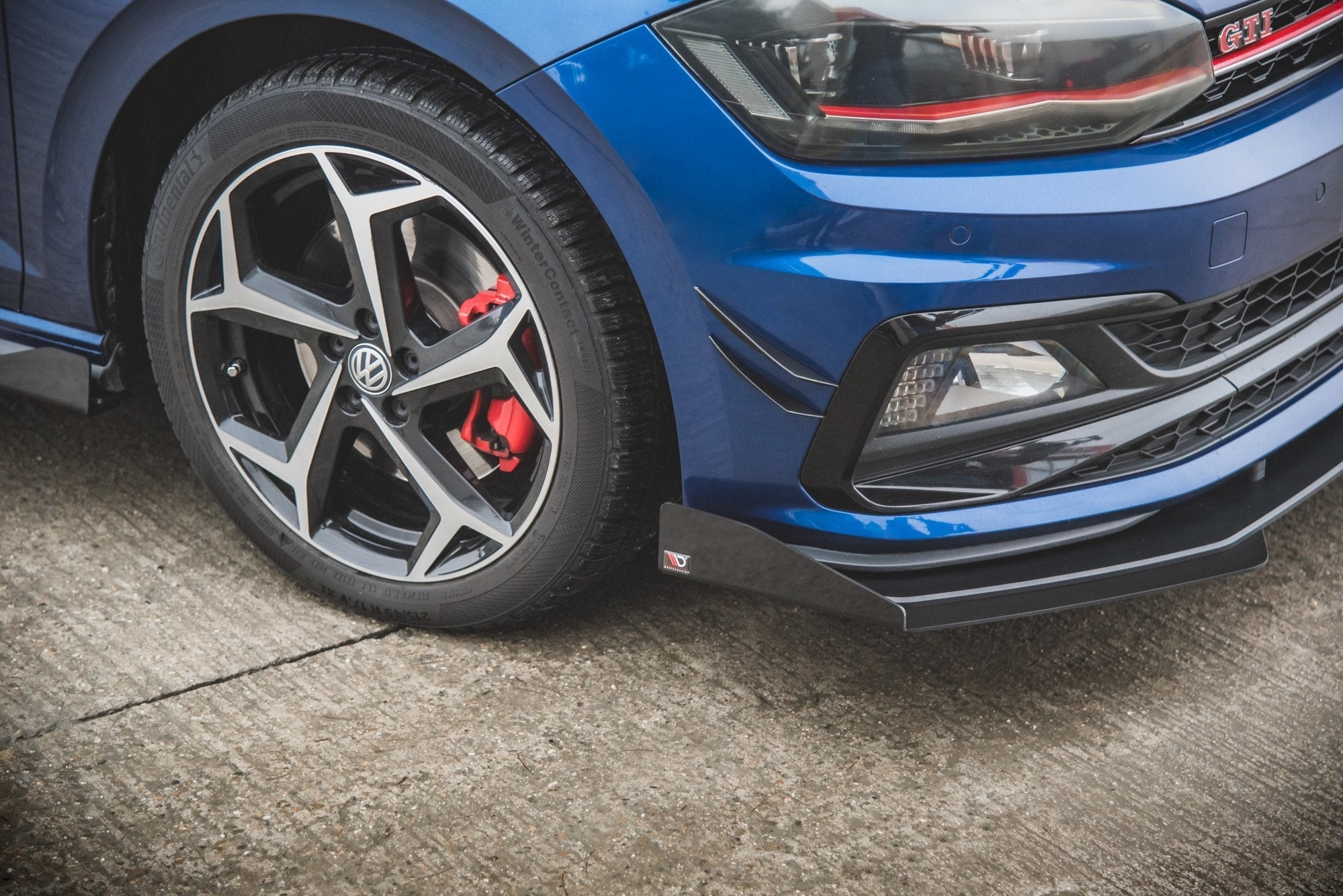 Prelungire splitter bara fata si flapsuri Volkswagen Polo GTI Mk6 2017- v16 - Maxton Design