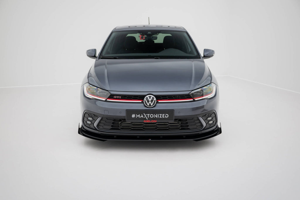 Prelungire splitter bara fata si flapsuri Volkswagen Polo GTI Mk6 Facelift 2021- v21 - Maxton Design