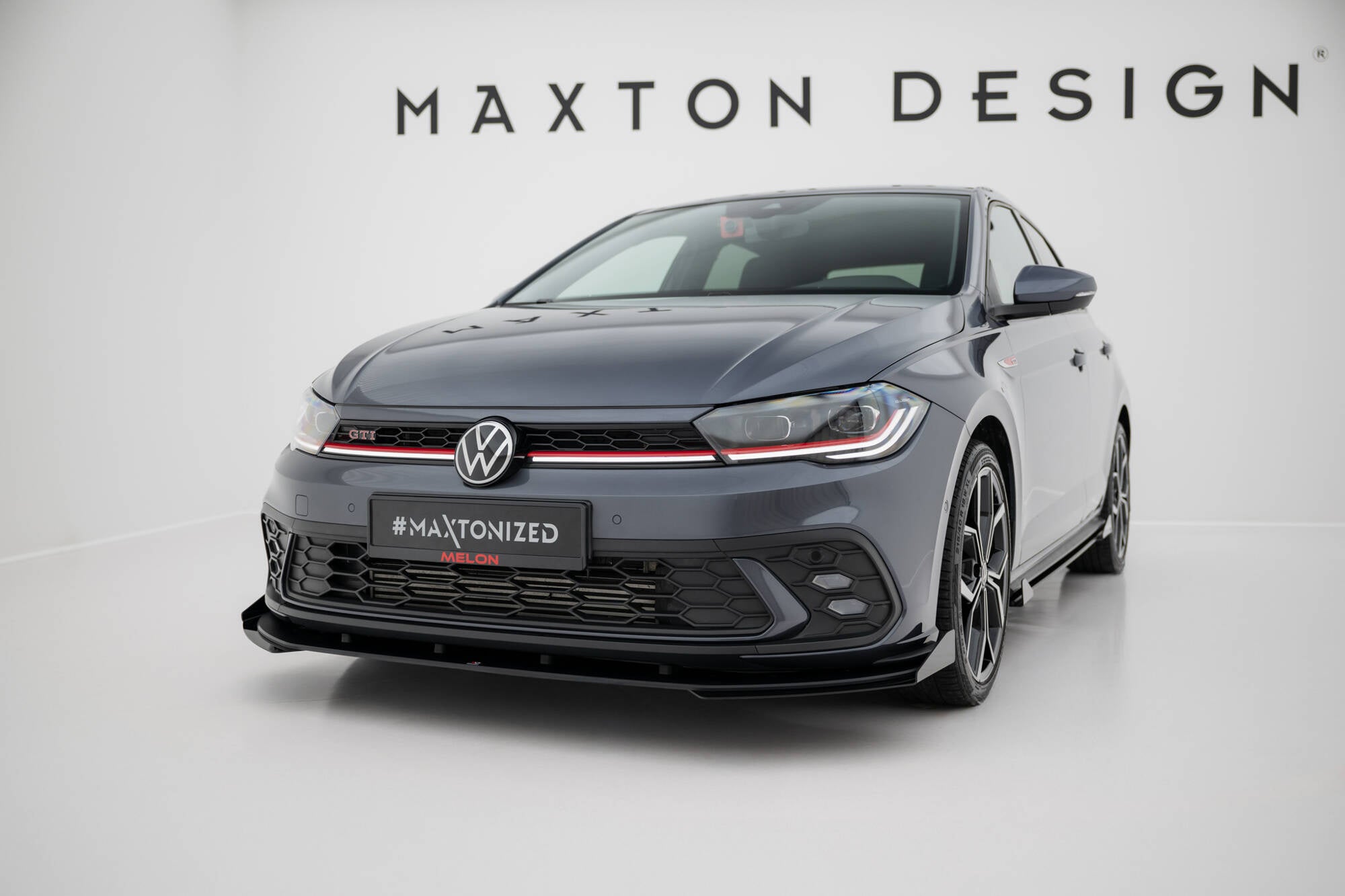 Prelungire splitter bara fata si flapsuri Volkswagen Polo GTI Mk6 Facelift 2021- v21 - Maxton Design