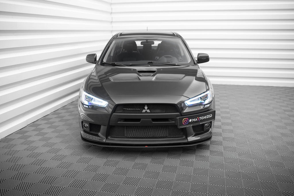 Prelungire splitter bara fata Mitsubishi Lancer EVO X 2007-2015 v6 - Maxton Design