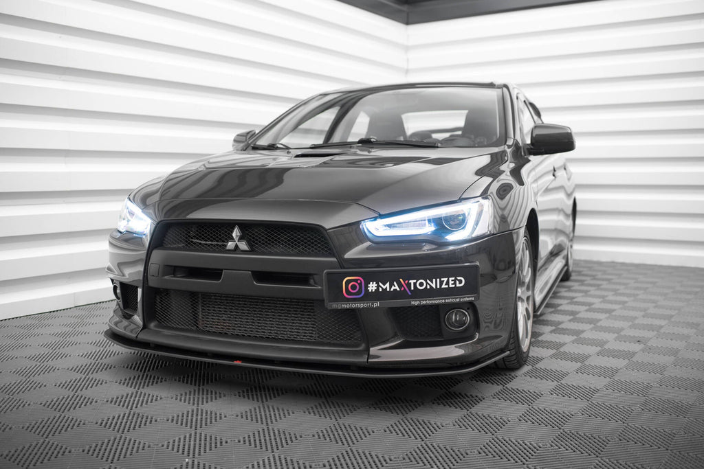Prelungire splitter bara fata Mitsubishi Lancer EVO X 2007-2015 v6 - Maxton Design