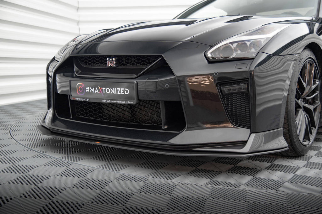 Prelungire splitter bara fata Nissan GTR R35 Facelift 2016-2022 v6 - Maxton Design