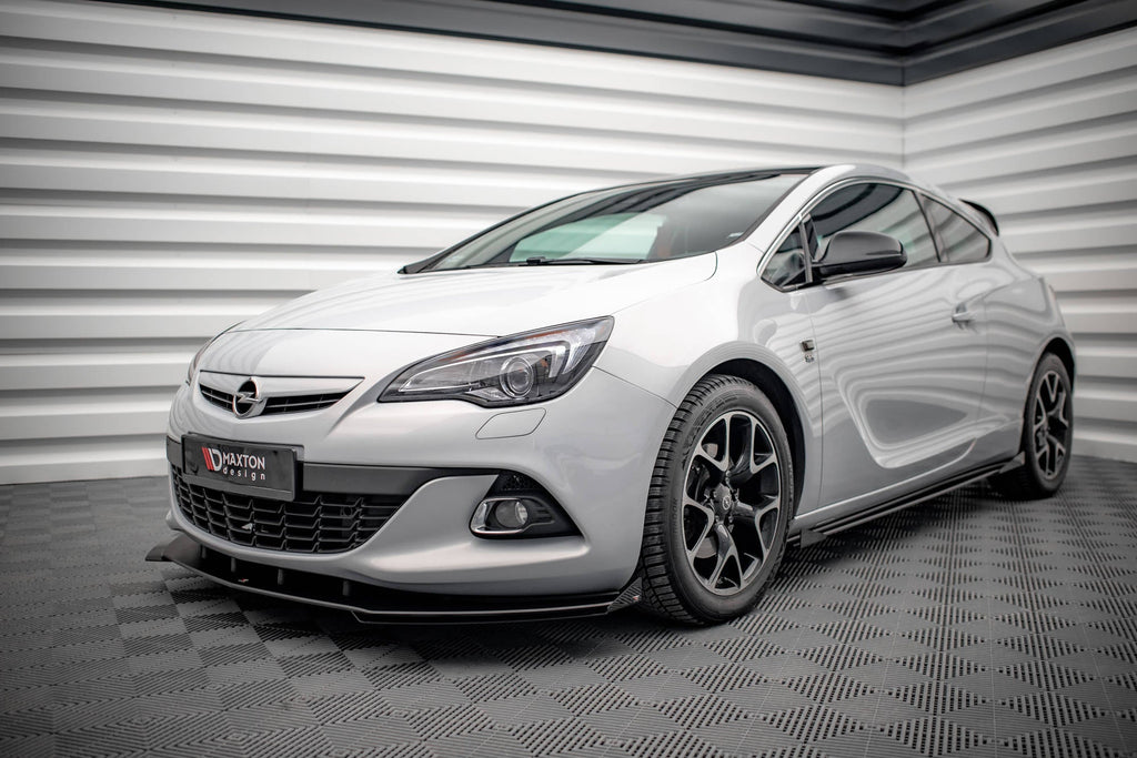 Prelungire splitter bara fata si flapsuri Opel Astra J GTC OPC-Line 2011-2018 v9 - Maxton Design