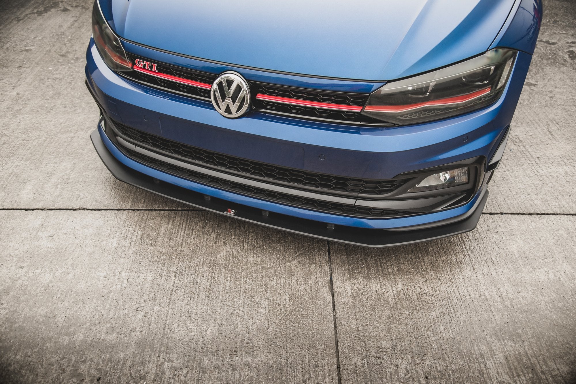 Prelungire splitter bara fata Volkswagen Polo GTI Mk6 2017- v15 - Maxton Design
