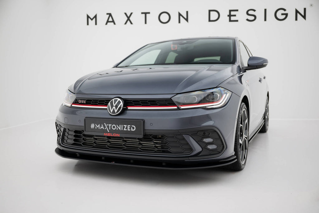 Prelungire splitter bara fata Volkswagen Polo GTI Mk6 Facelift 2021- v20 - Maxton Design