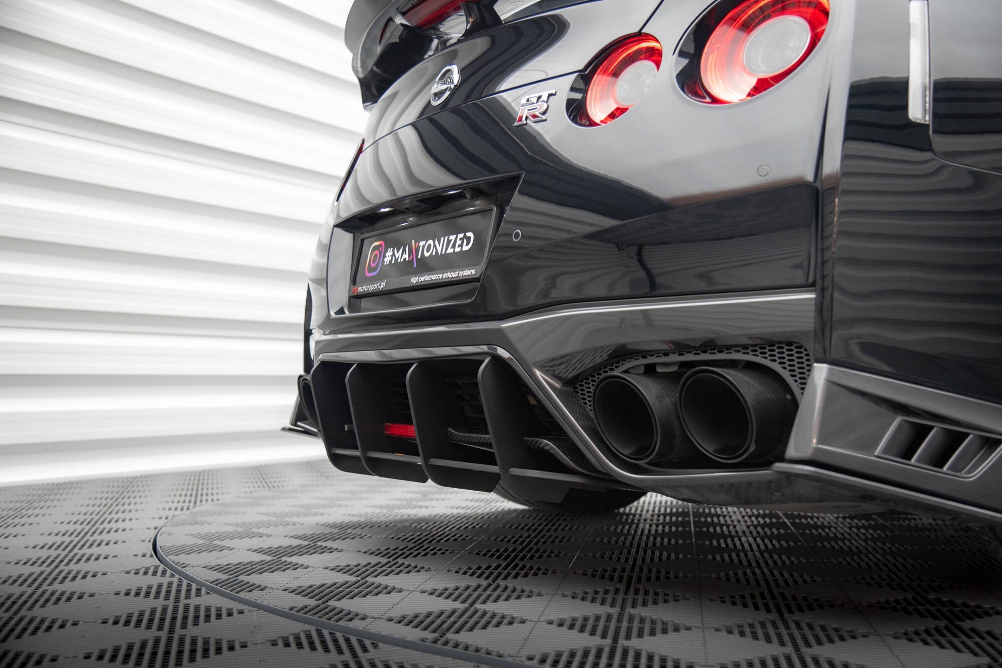 Prelungire difuzor bara spate Nissan GTR R35 Facelift 2016-2022 v6 - Maxton Design