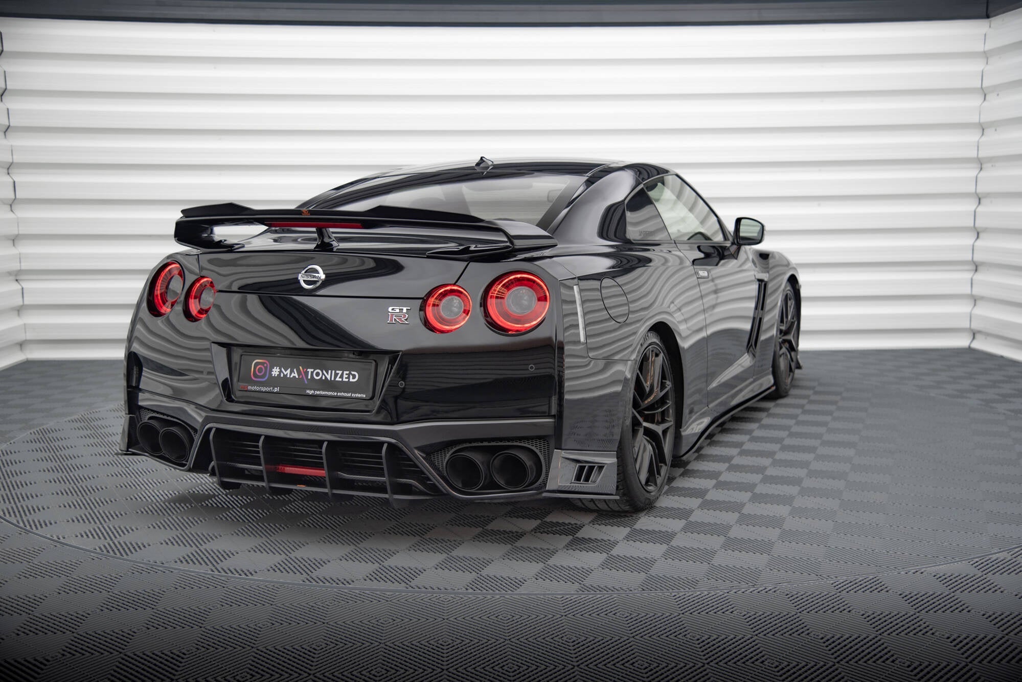 Prelungire difuzor bara spate Nissan GTR R35 Facelift 2016-2022 v6 - Maxton Design