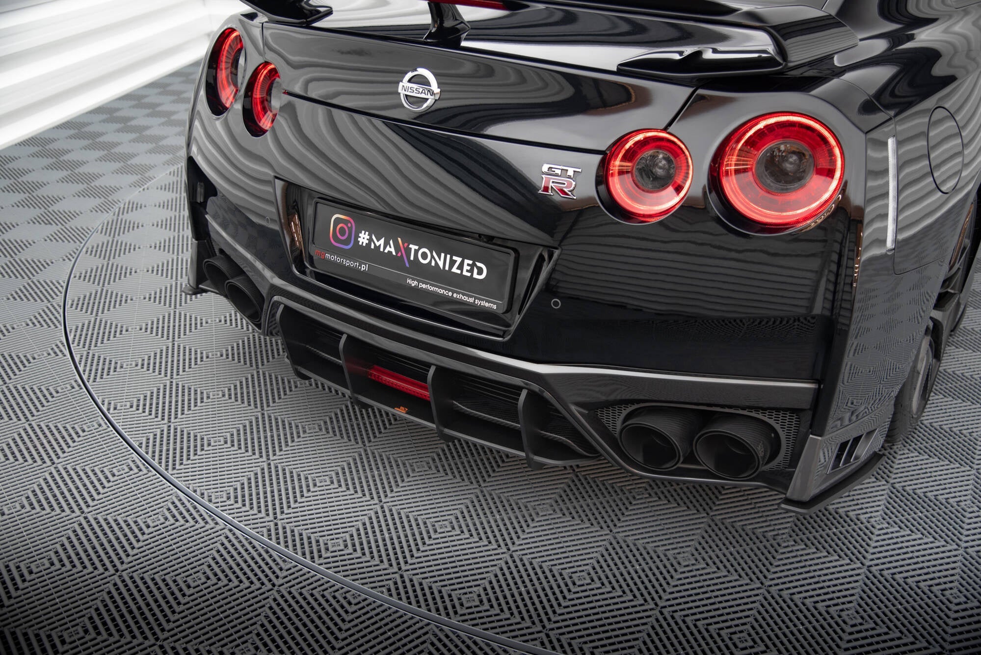 Prelungire difuzor bara spate Nissan GTR R35 Facelift 2016-2022 v6 - Maxton Design