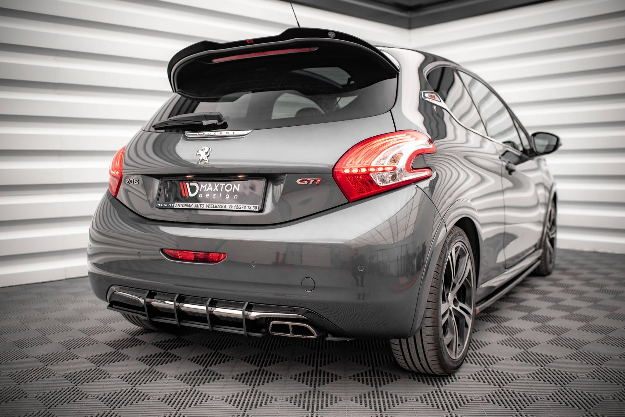 Prelungire difuzor bara spate Peugeot 208 GTi Mk1 2013-2015 v4 - Maxton Design