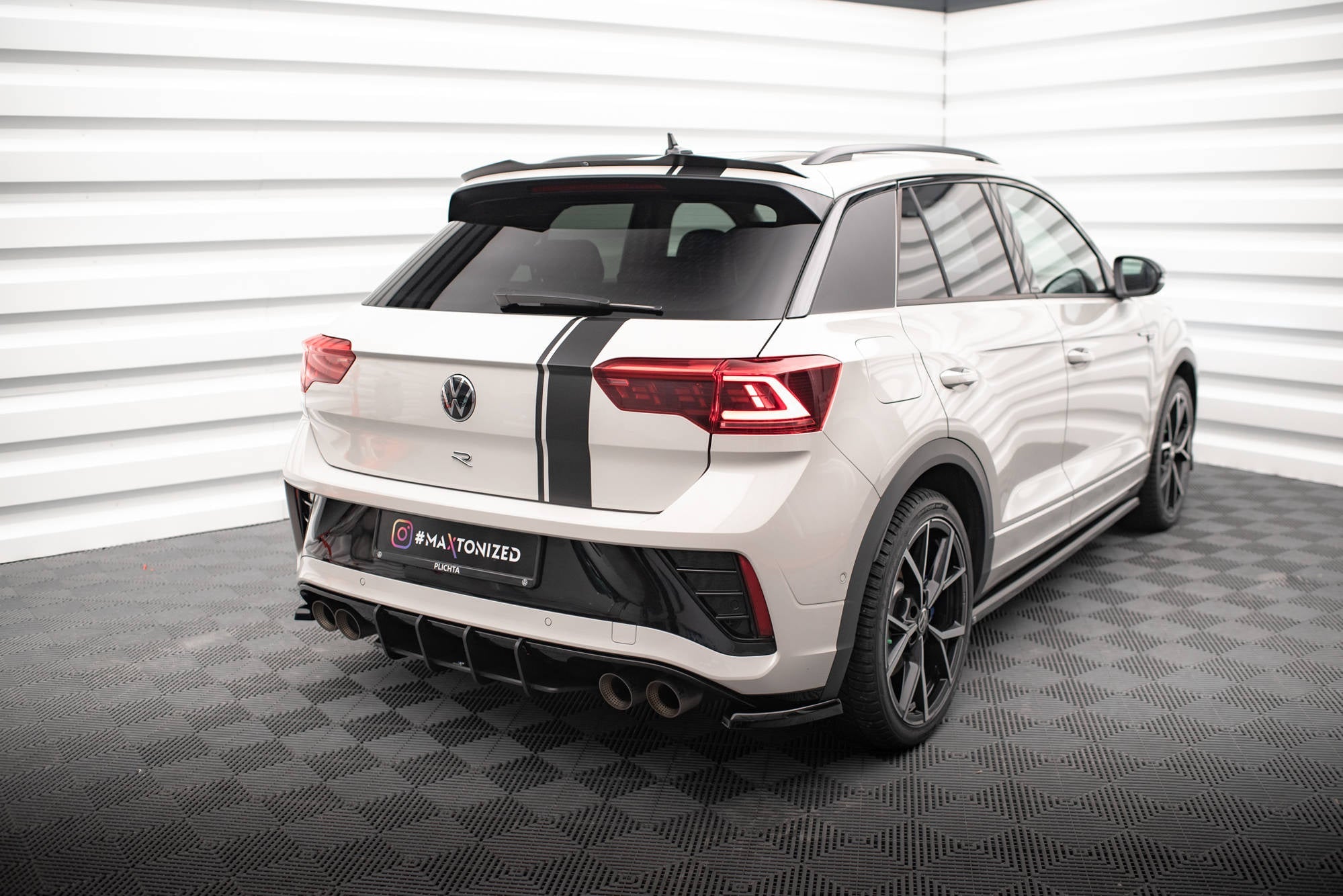 Prelungire difuzor bara spate Volkswagen T-Roc R Mk1 Facelift 2021- v6 - Maxton Design