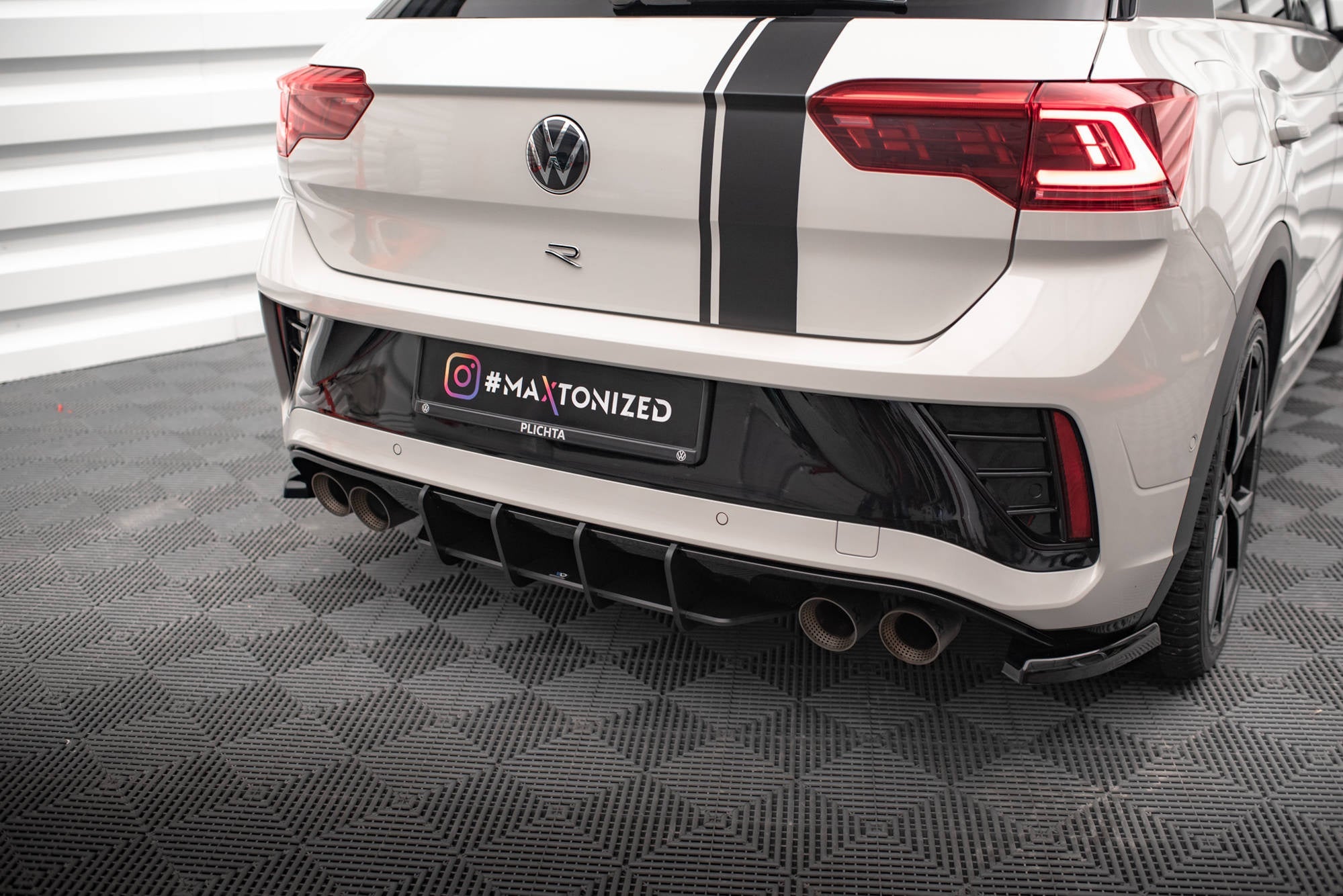 Prelungire difuzor bara spate Volkswagen T-Roc R Mk1 Facelift 2021- v6 - Maxton Design