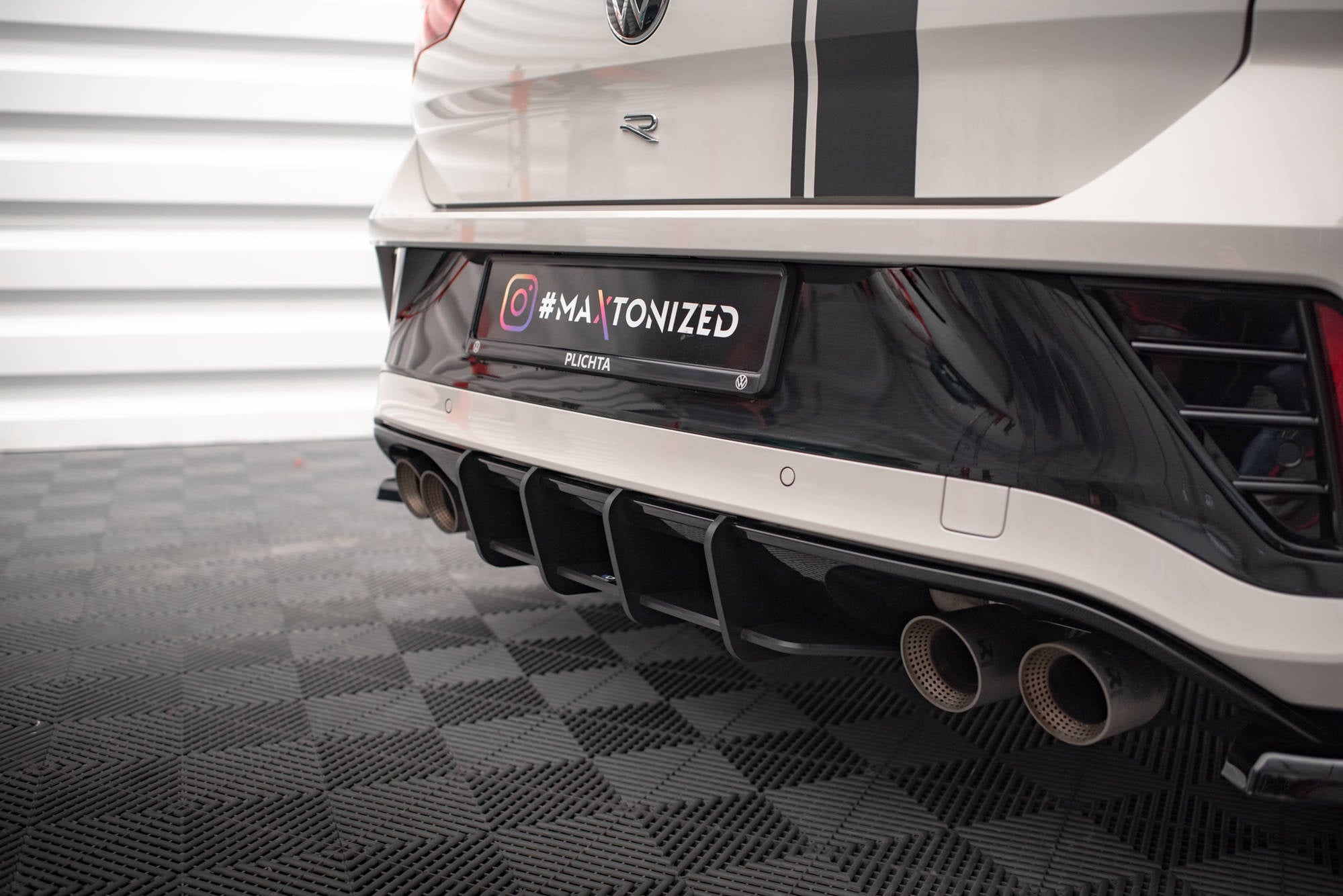 Prelungire difuzor bara spate Volkswagen T-Roc R Mk1 Facelift 2021- v6 - Maxton Design
