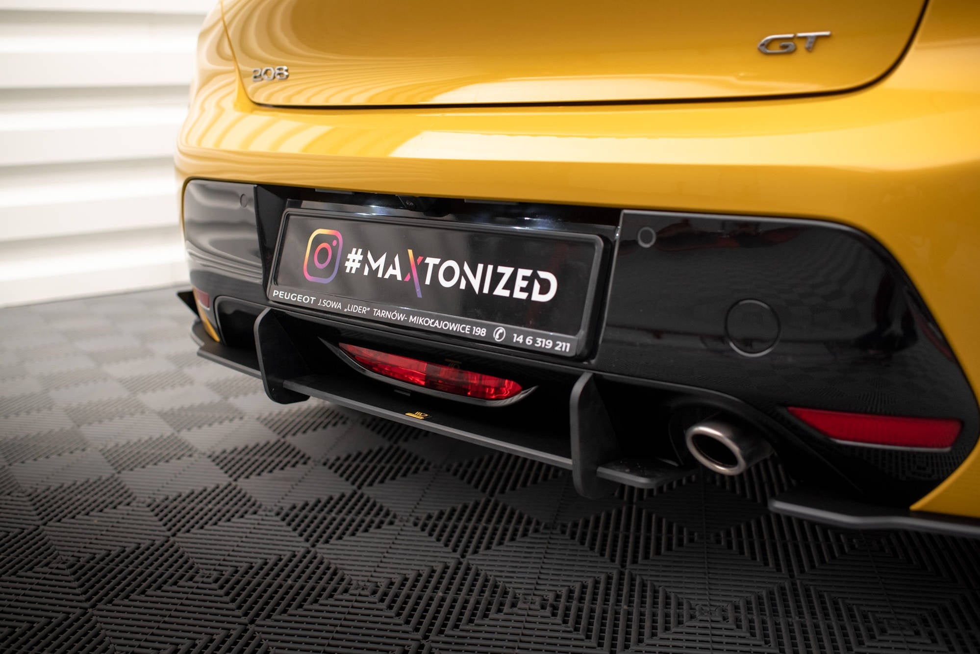 Prelungire splitter bara spate si flapsuri Peugeot 208 GT Mk2 2019- v8 - Maxton Design