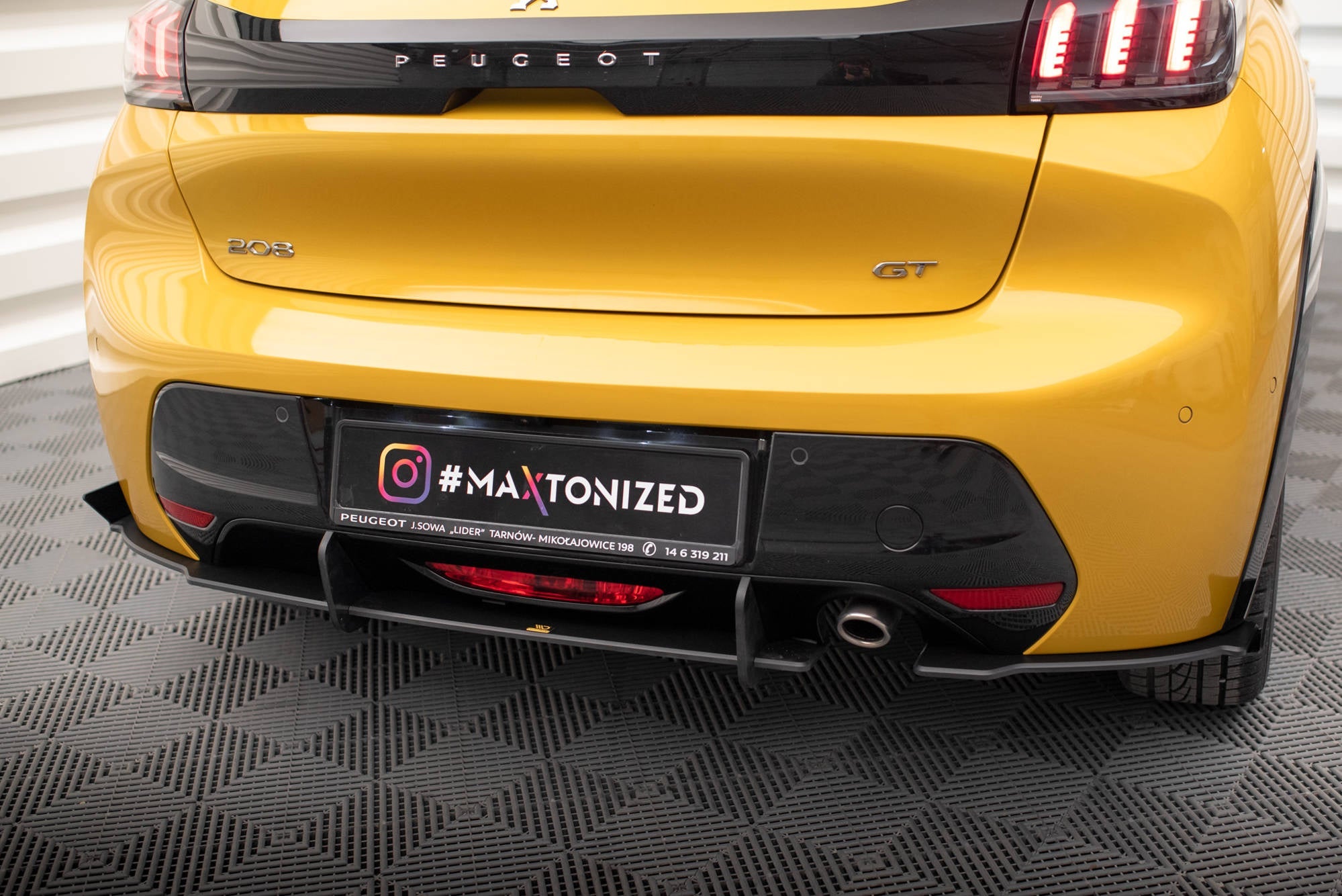 Prelungire splitter bara spate si flapsuri Peugeot 208 GT Mk2 2019- v8 - Maxton Design