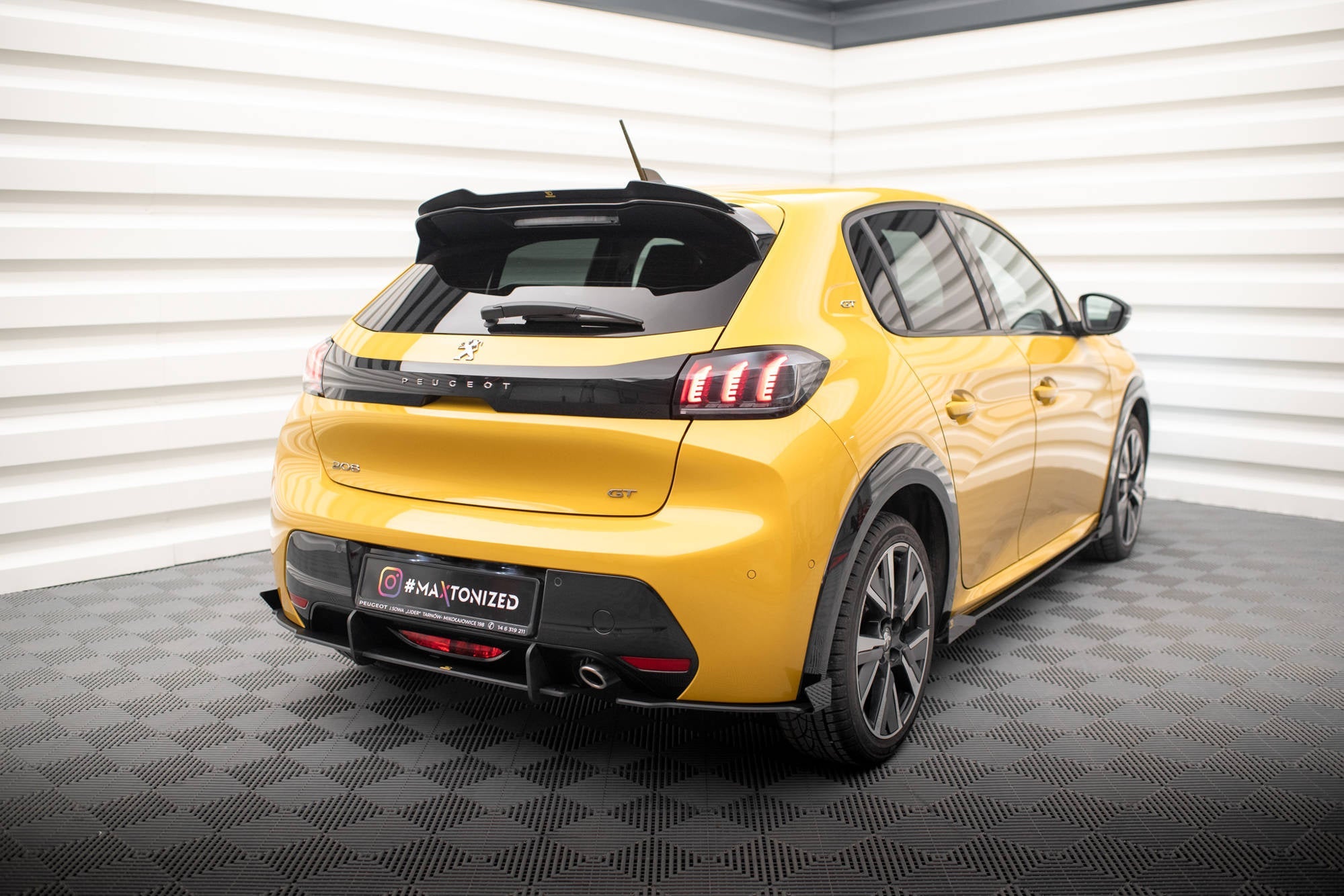 Prelungire splitter bara spate si flapsuri Peugeot 208 GT Mk2 2019- v8 - Maxton Design