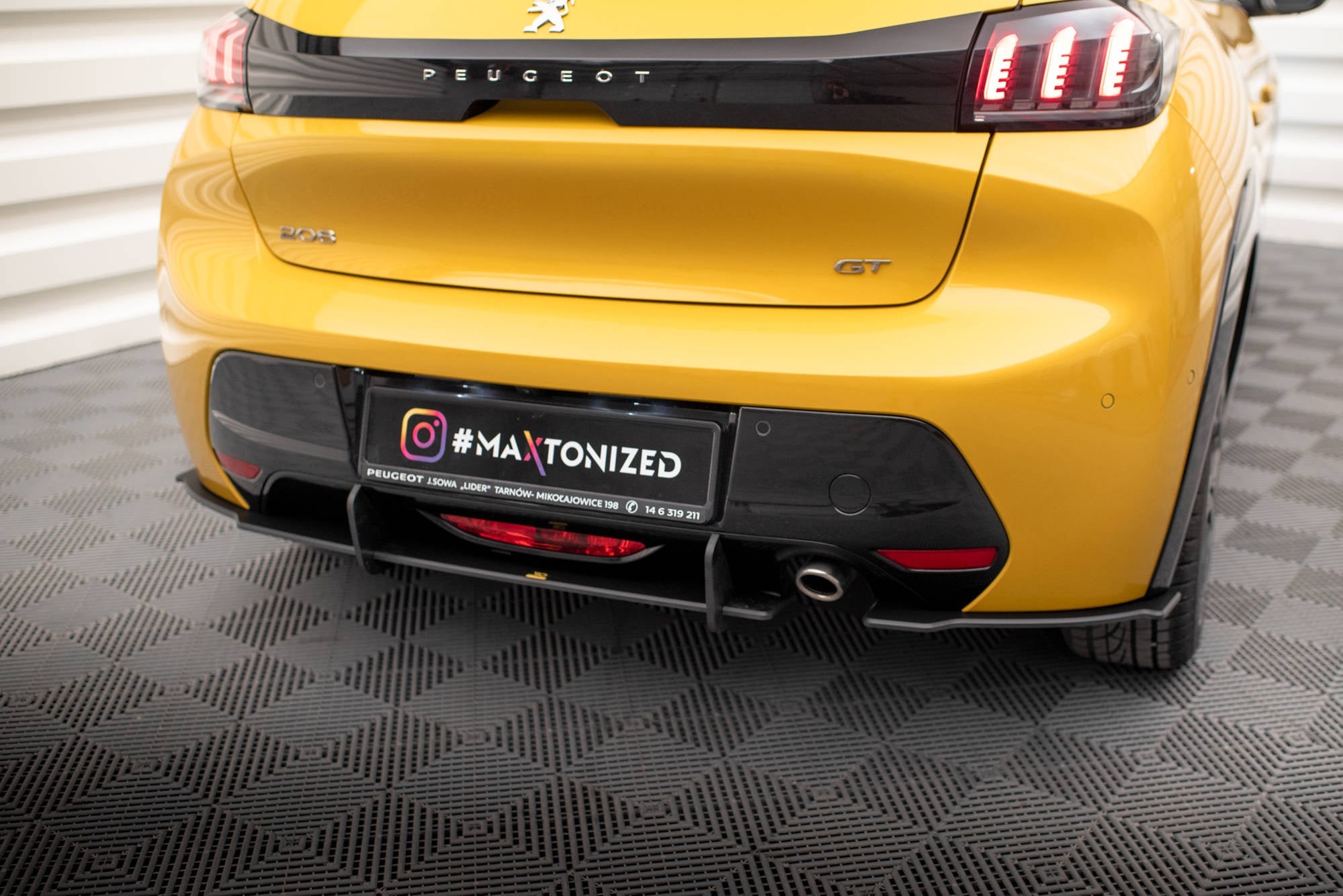 Prelungire splitter bara spate Peugeot 208 GT Mk2 2019- v7 - Maxton Design