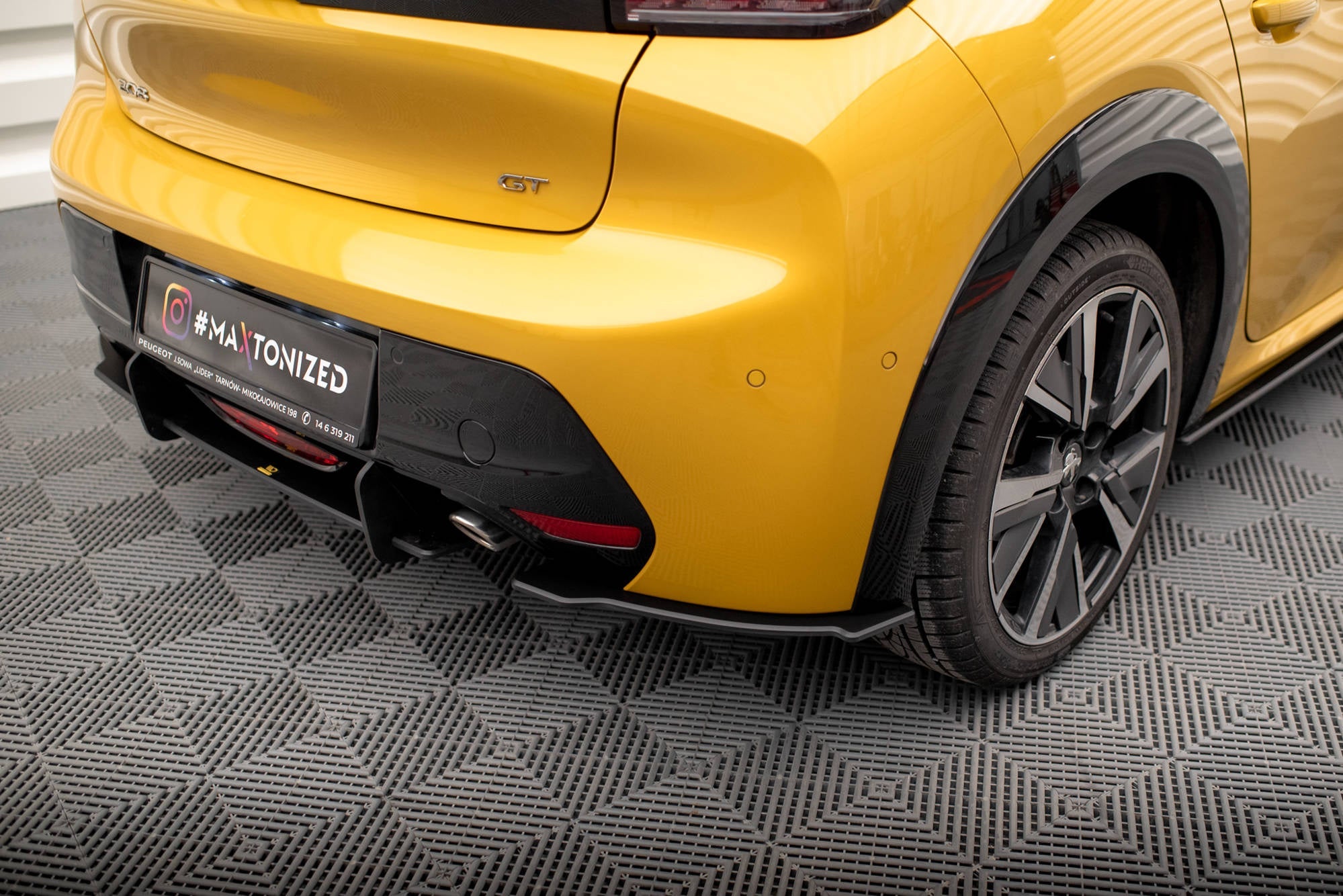 Prelungire splitter bara spate Peugeot 208 GT Mk2 2019- v7 - Maxton Design