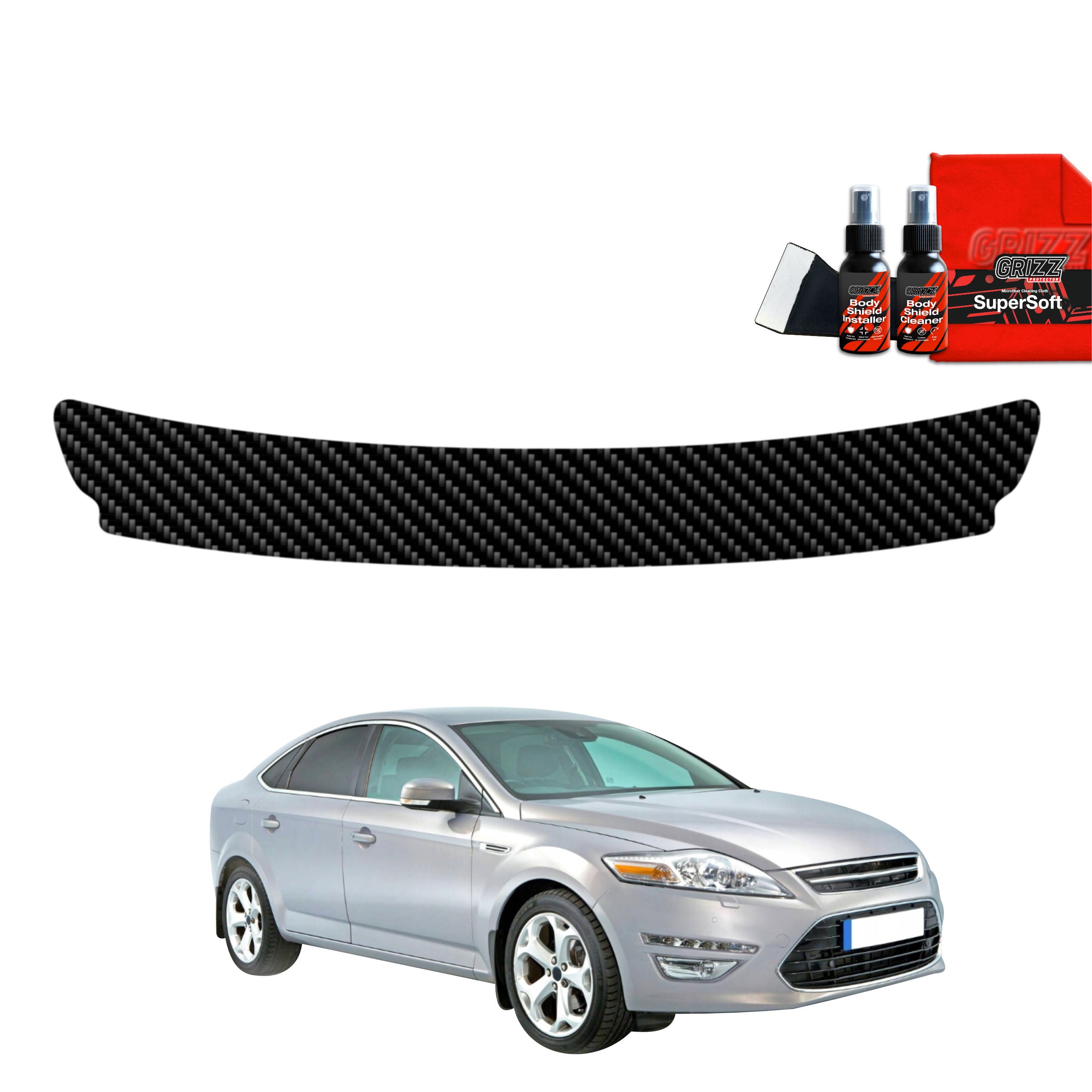 Folie de protecție din carbon pentru marginea de încărcare - Ford Mondeo Mk4 Sedan (2007-2014)