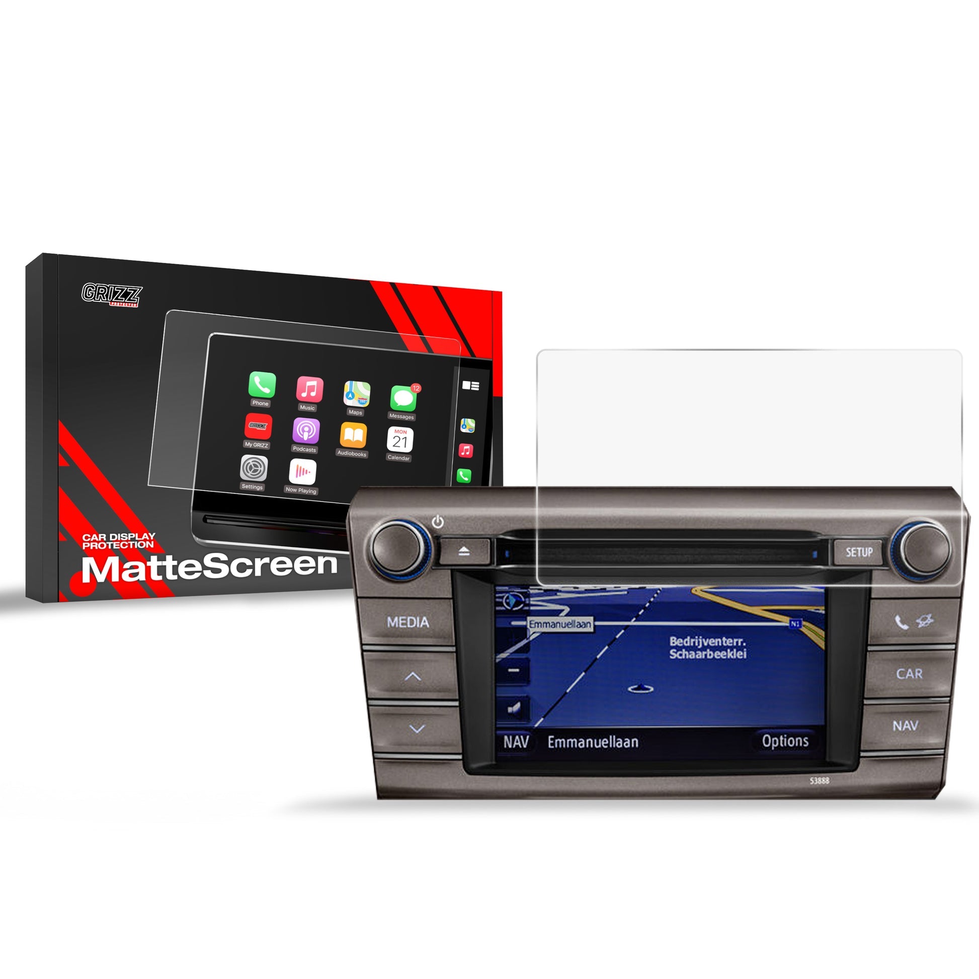 Folie de protecție pentru ecran pentru Toyota RAV4 4 (2013-2018) 134 x 71 Anti-Amprentă, Mată